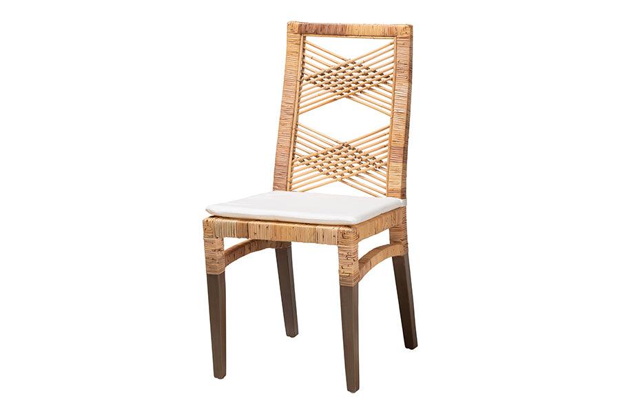 bali & pari Poltak Modern Bohemian Rattan Dining Chair