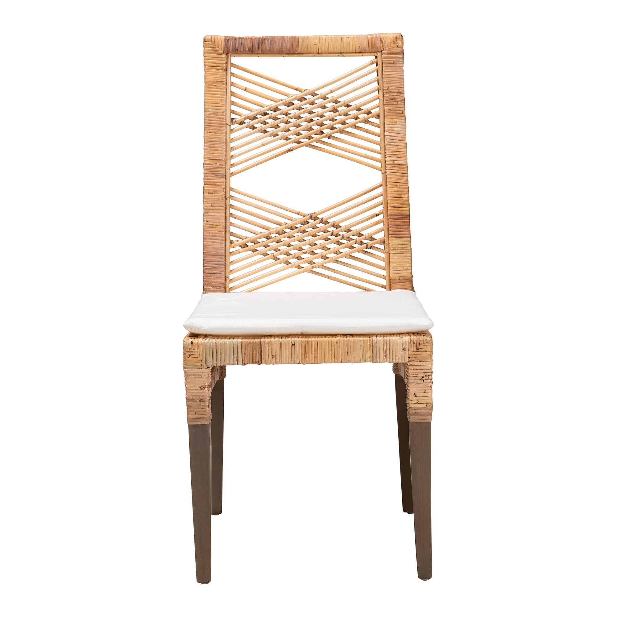 bali & pari Poltak Modern Bohemian Rattan Dining Chair
