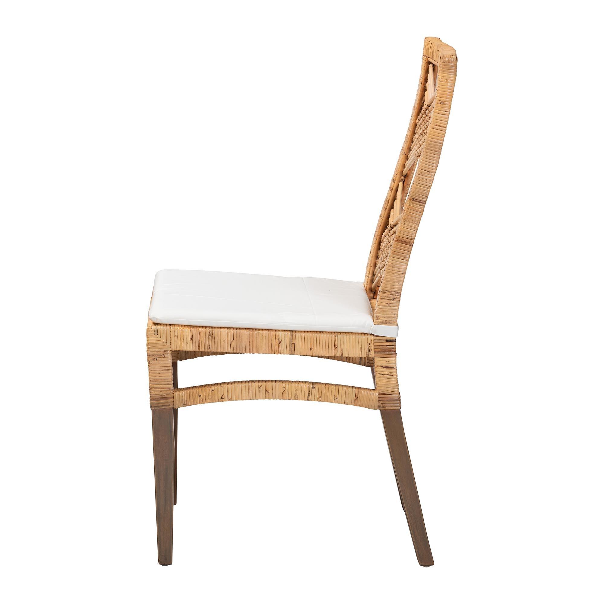 bali & pari Poltak Modern Bohemian Rattan Dining Chair