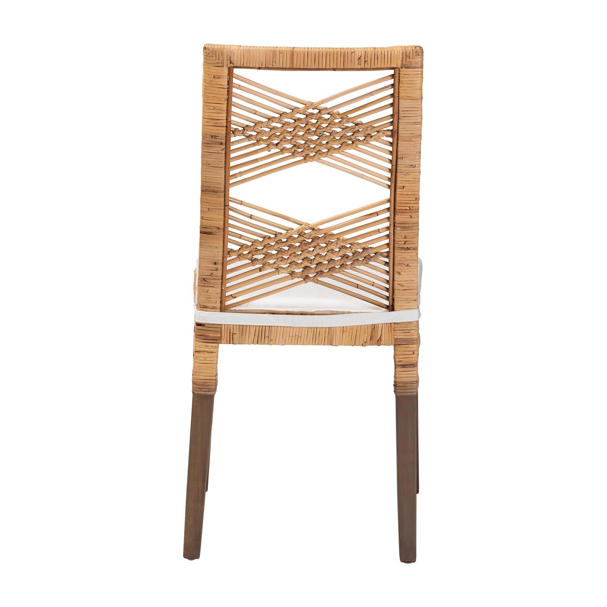 bali & pari Poltak Modern Bohemian Rattan Dining Chair