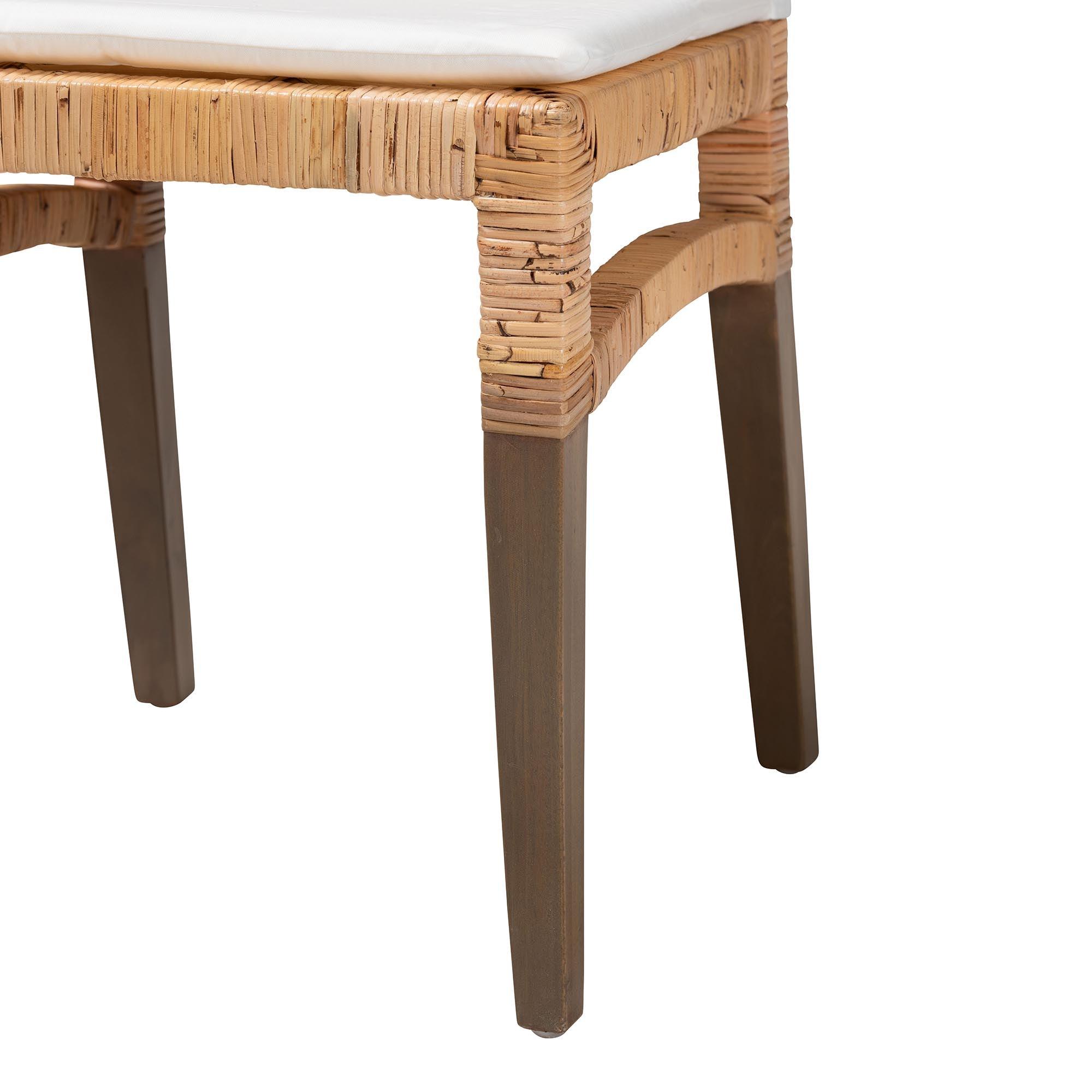 bali & pari Poltak Modern Bohemian Rattan Dining Chair