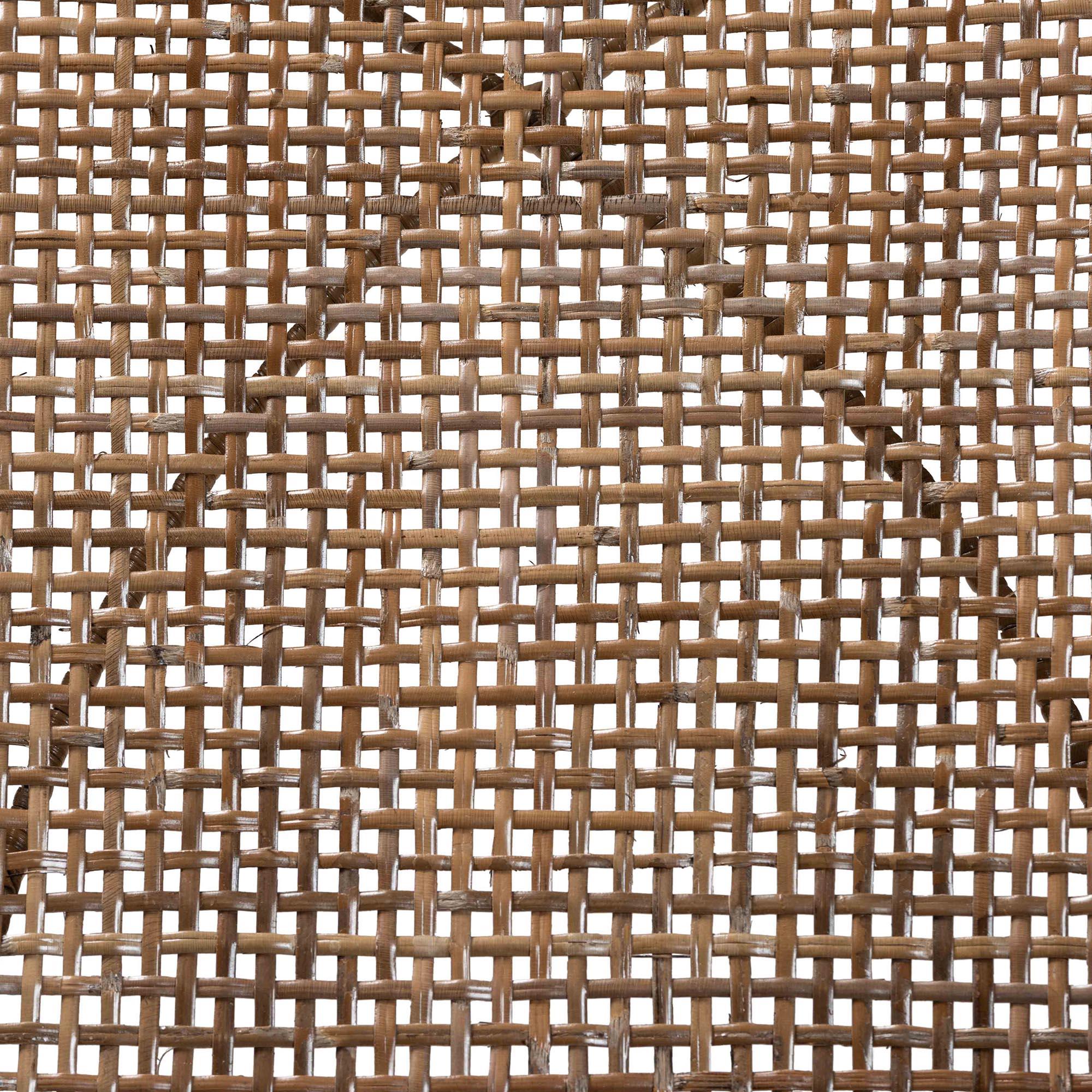 bali & pari Ballerina Modern Bohemian washed Rattan and Metal 2-Piece Dining Chair Set