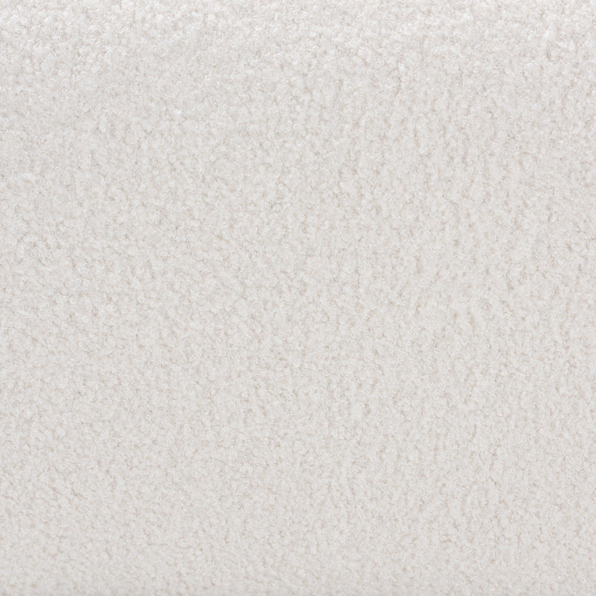 Athena Modern and Contemporary Boucle Upholstered and Finished Wood Square Ottoman
