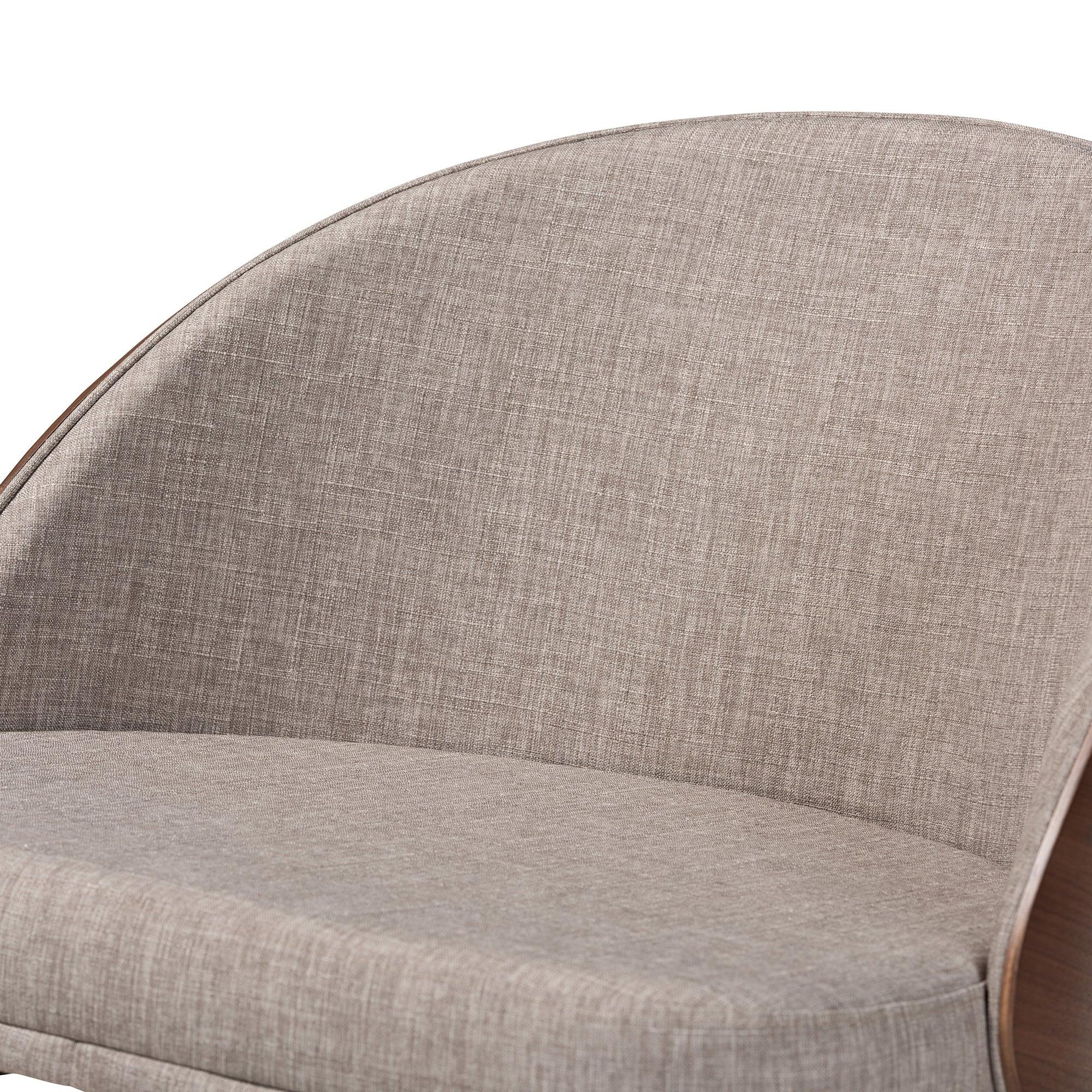 Lovella Mid-Century Modern Fabric and Finished Wood 2-Piece Accent Chair Set