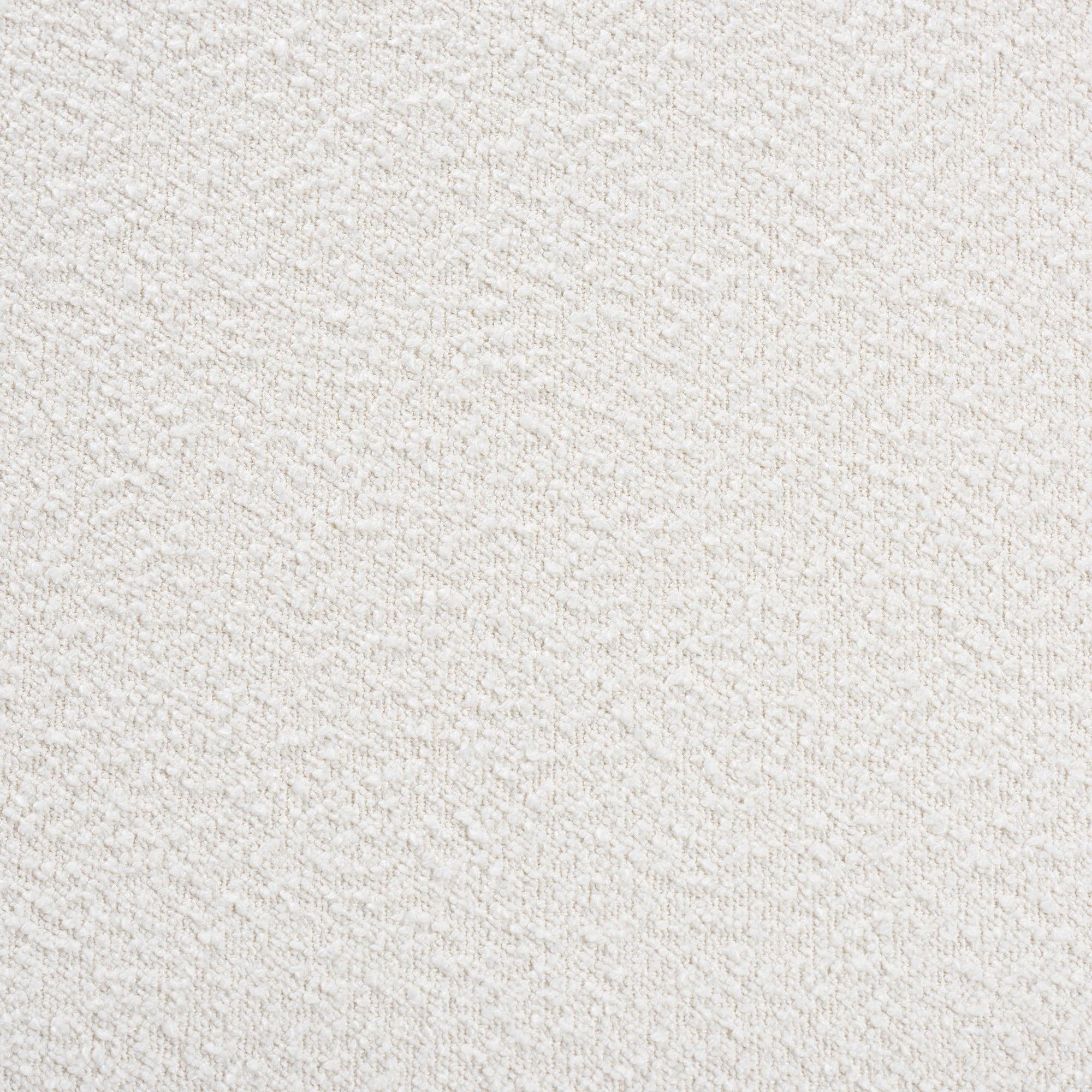 Stratton Mid-Century Modern Cream Boucle Fabric and Finished Wood Loveseat
