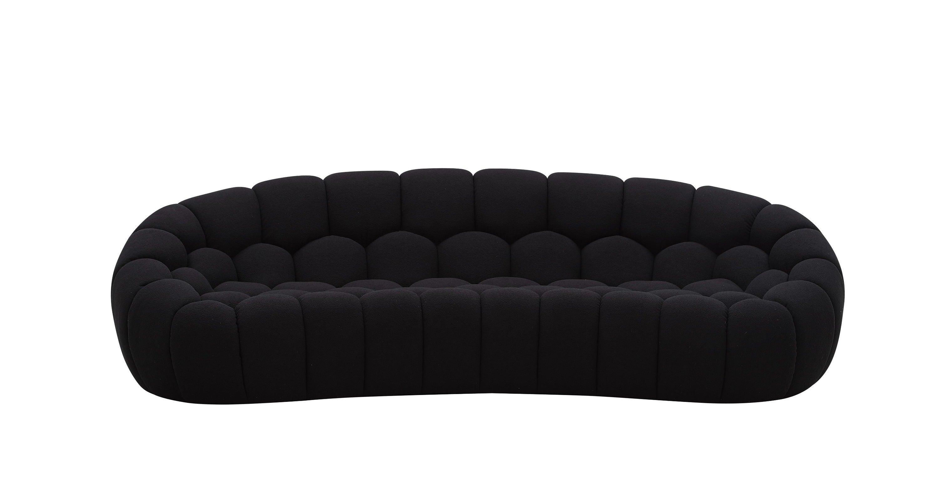 Divani Casa Yolonda Modern Curved Fabric Sofa Set
