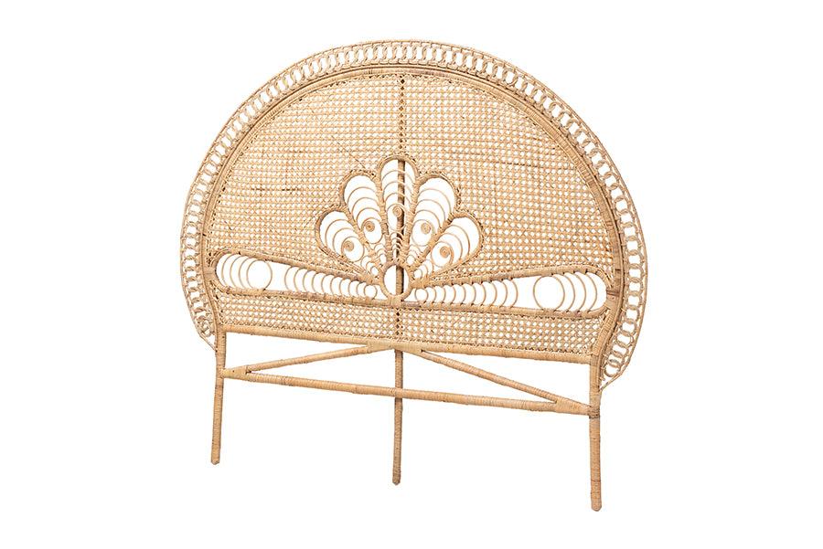 bali & pari Marlette Modern Bohemian Rattan Standalone Headboard
