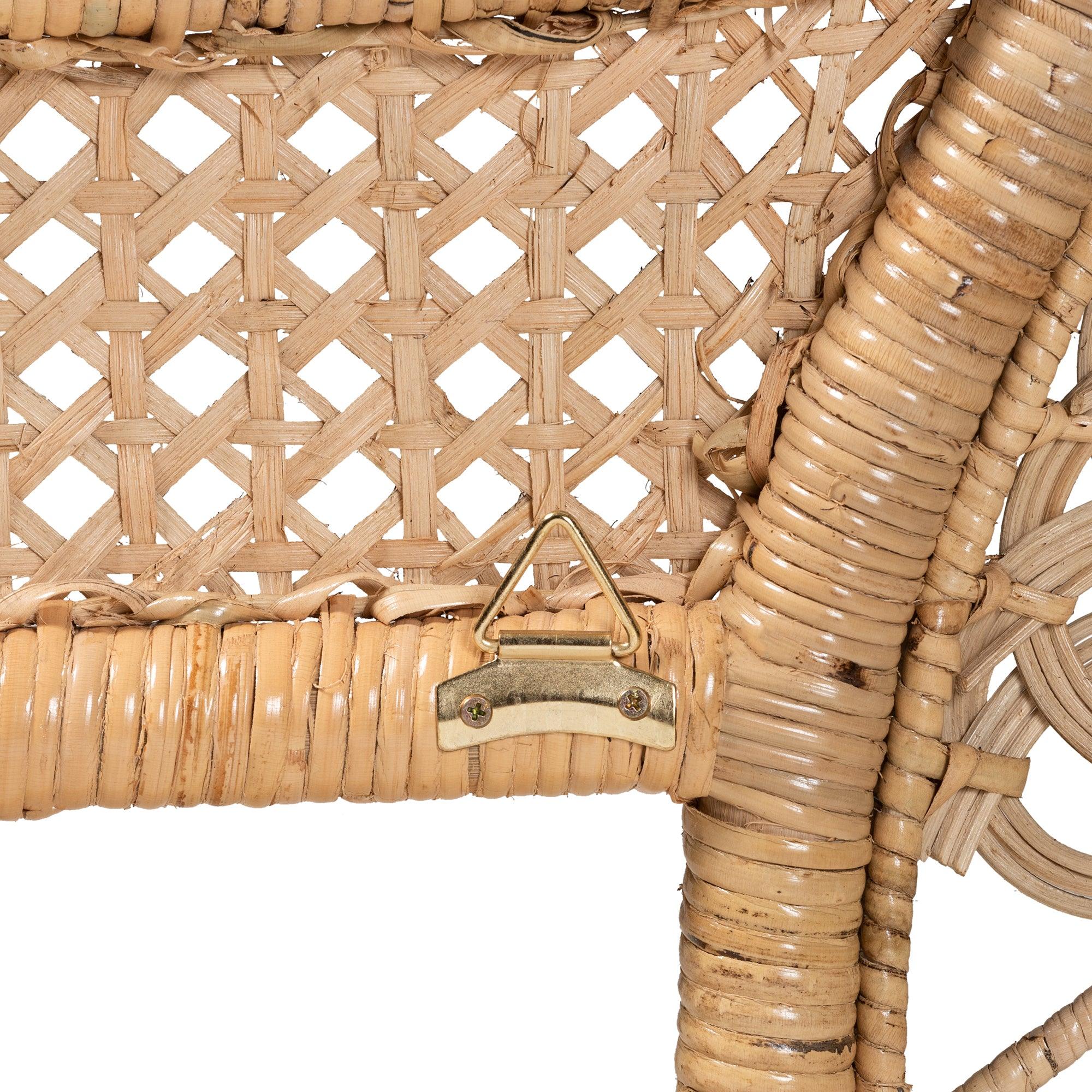 bali & pari Marlette Modern Bohemian Rattan Standalone Headboard
