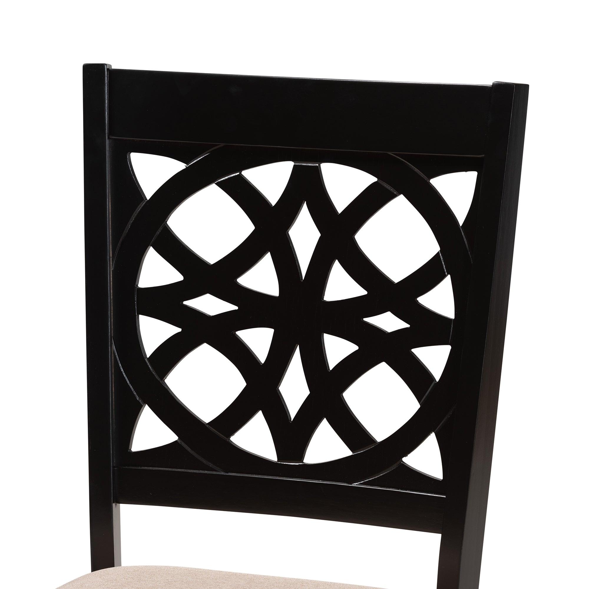 Abigail Modern Fabric and Finished Wood 6-Piece Dining Set