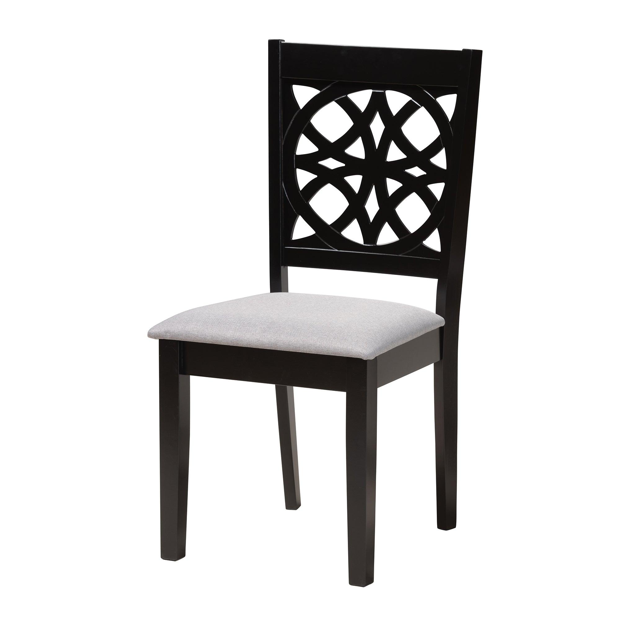 Abigail Modern Fabric and Finished Wood 6-Piece Dining Set