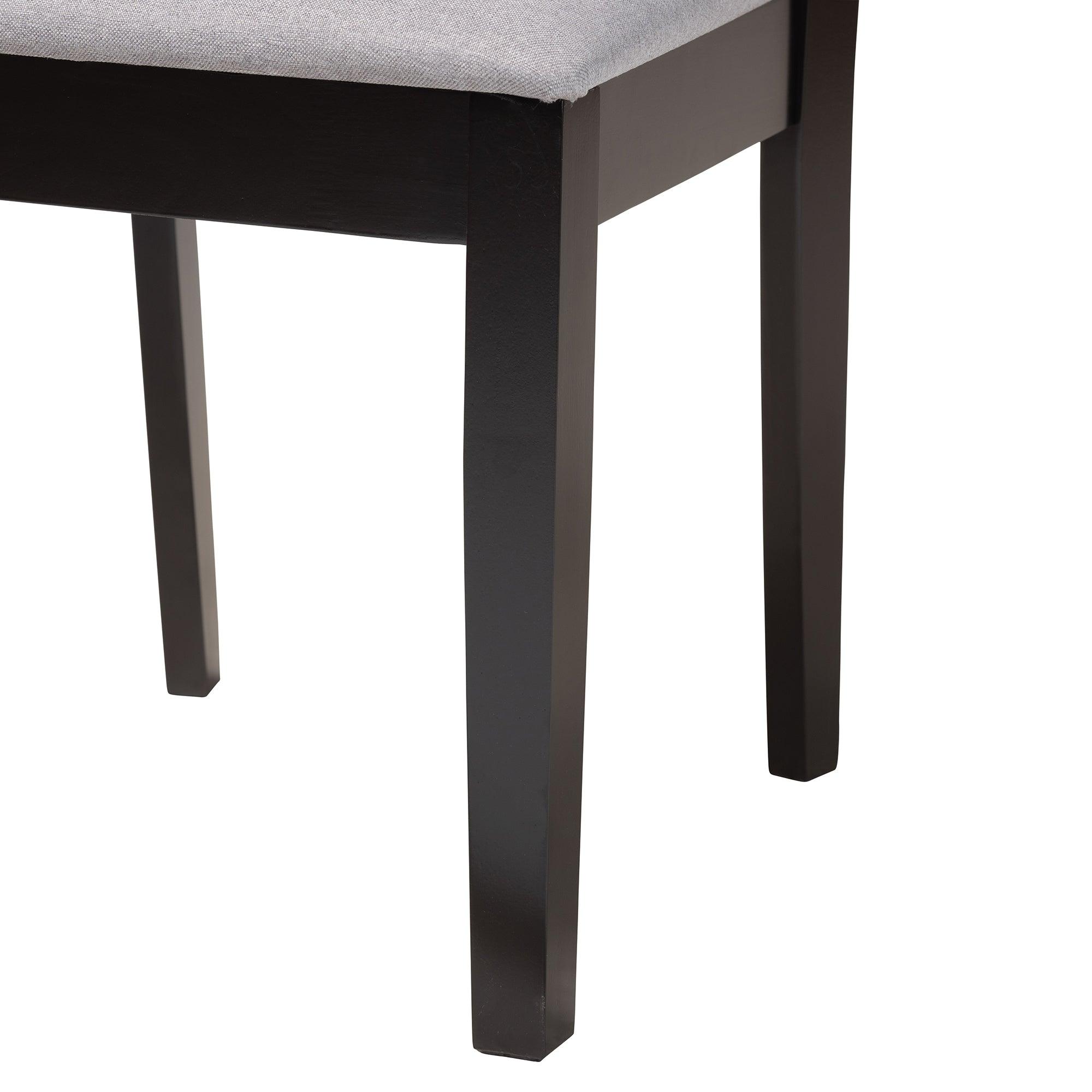 Abigail Modern Fabric and Finished Wood 6-Piece Dining Set