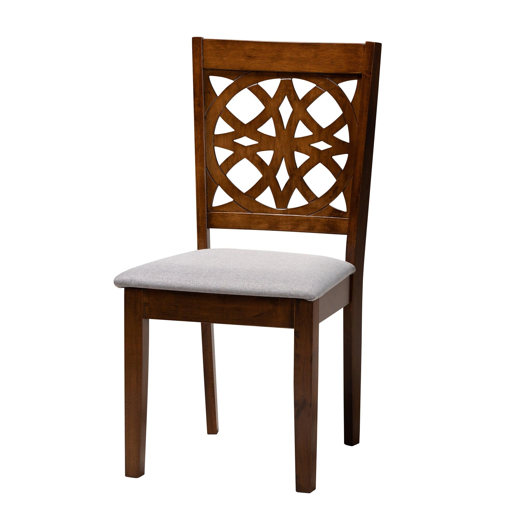 Abigail Modern Fabric and Finished Wood 6-Piece Dining Set