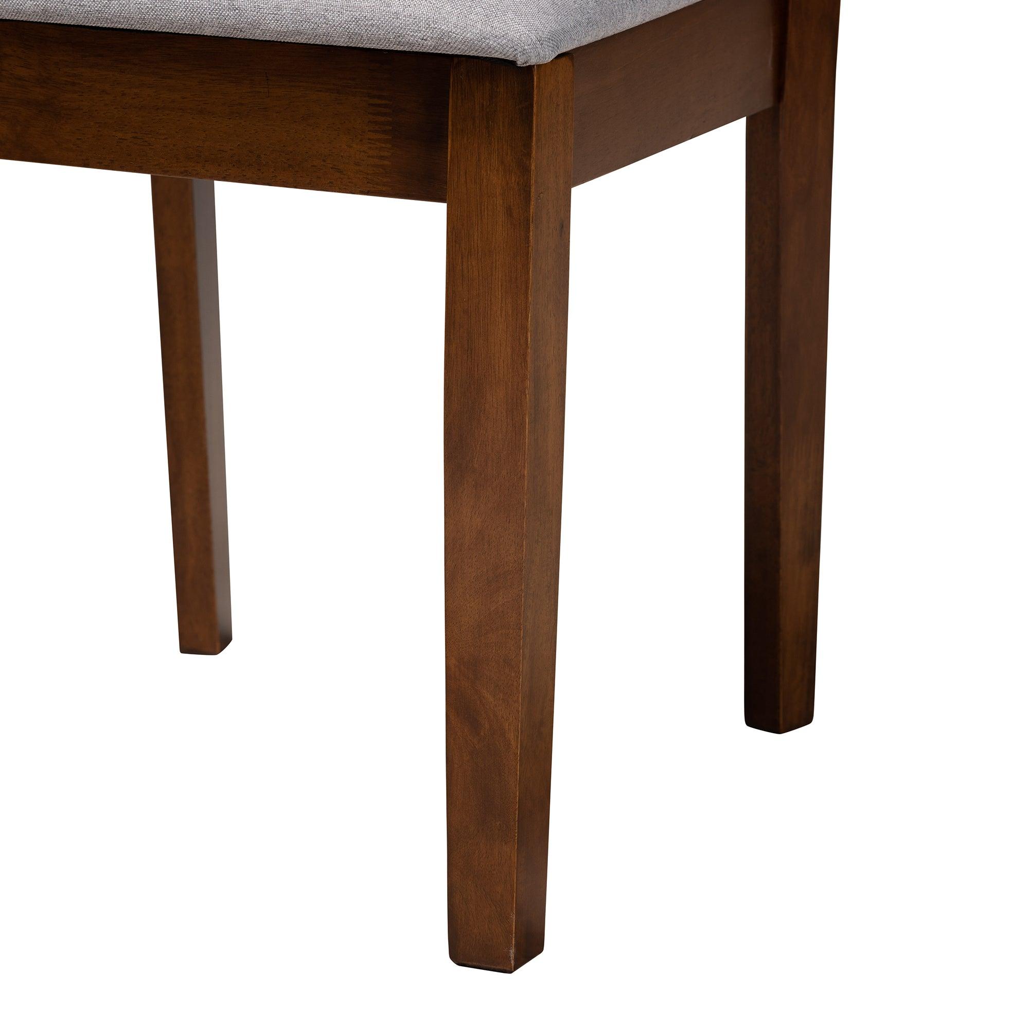 Abigail Modern Fabric and Finished Wood 6-Piece Dining Set