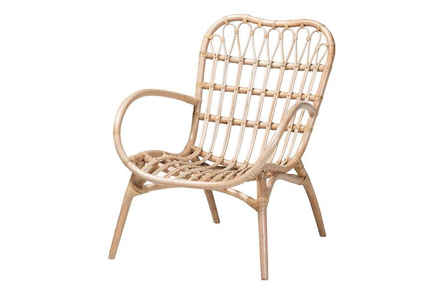 bali & pari Bajo Modern Bohemian Rattan Arm Chair