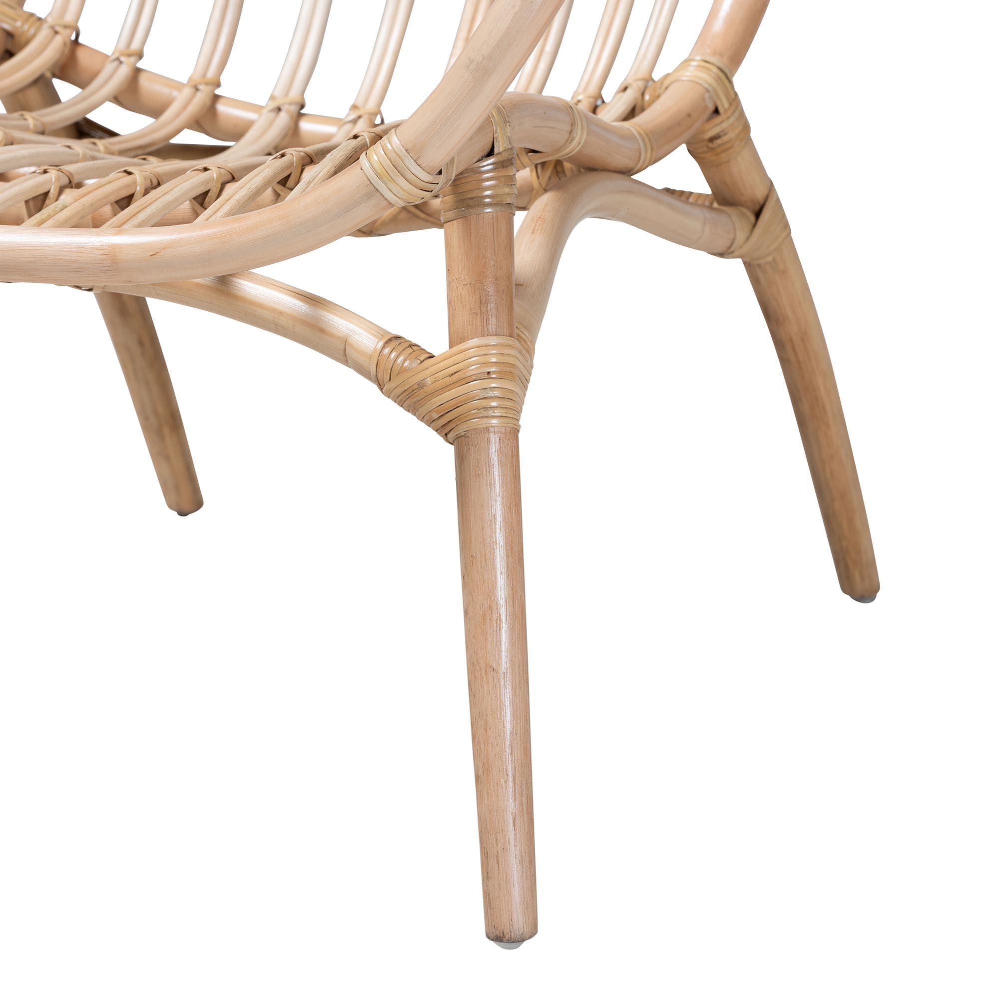 bali & pari Bajo Modern Bohemian Rattan Arm Chair