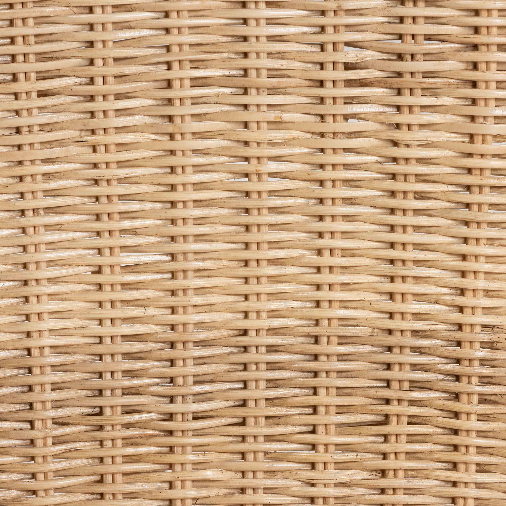 bali & pari Sumatera Modern Bohemian Rattan 2-Piece Dining Chair Set