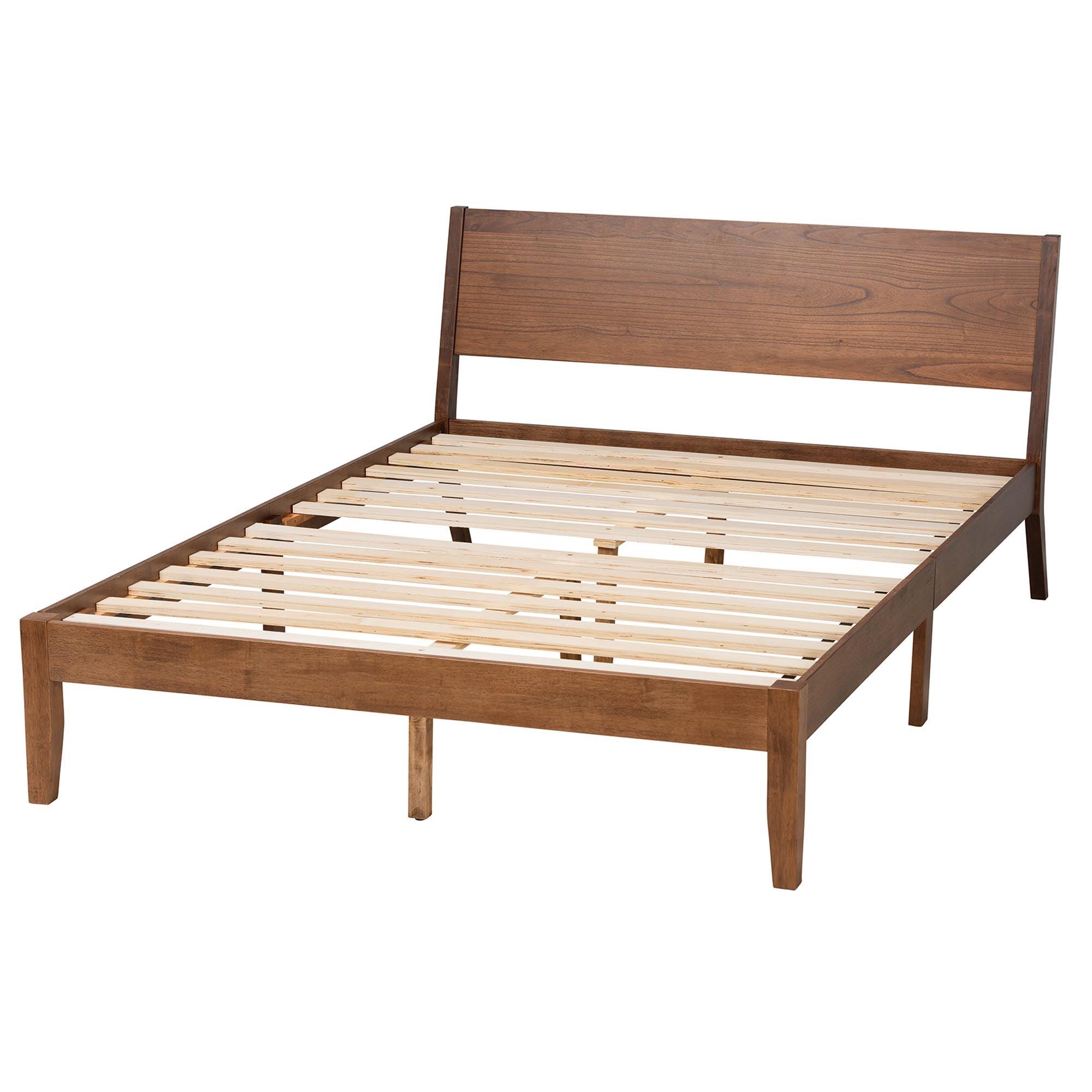 Salvatore Mid-Century Modern Finished Wood Platform Bed