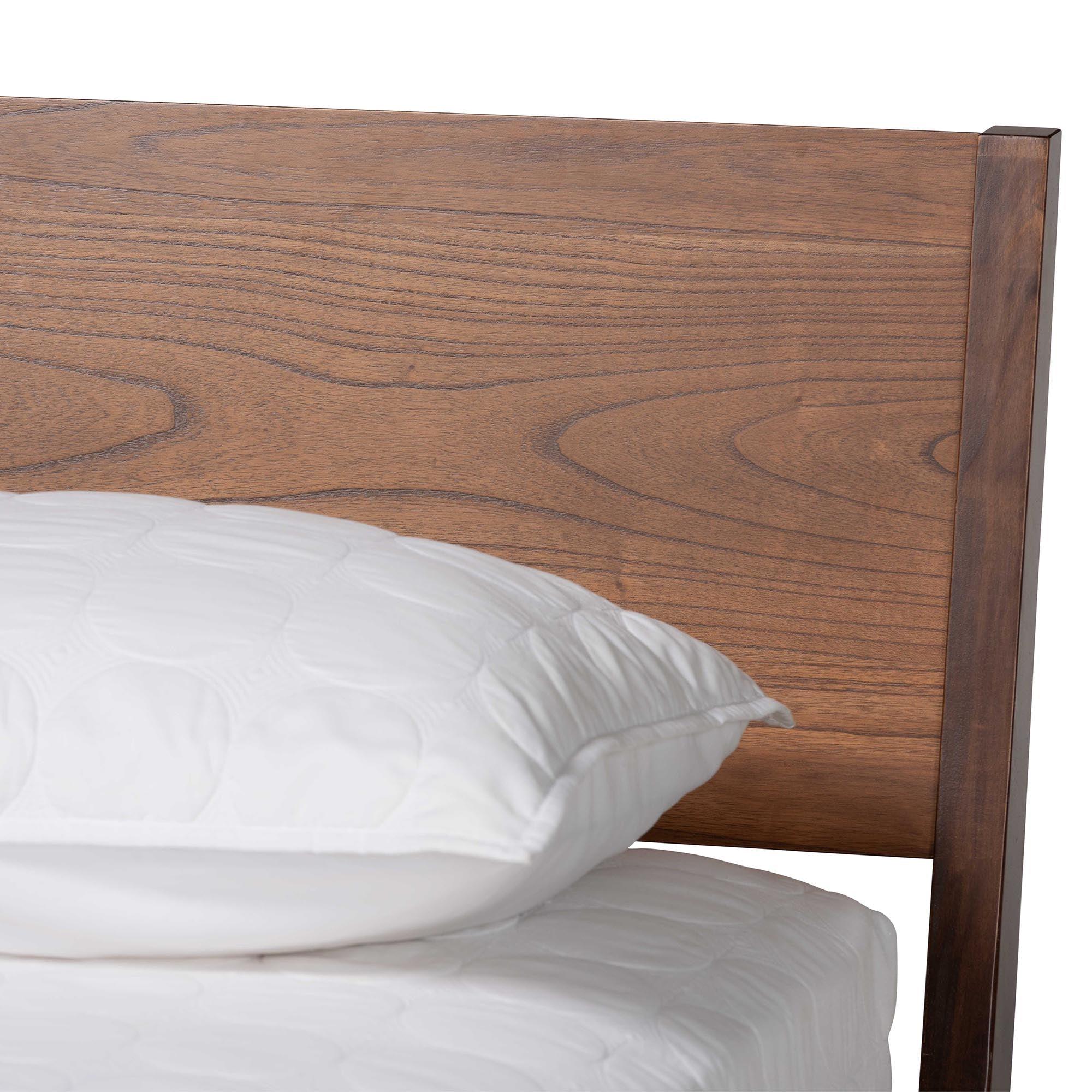 Salvatore Mid-Century Modern Finished Wood Platform Bed