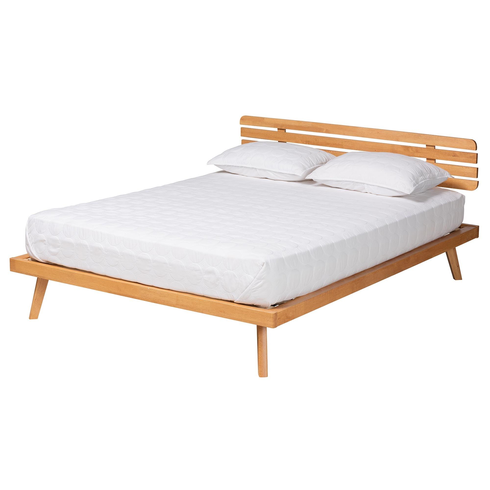 Joaquin Modern Japandi Rustic Finished Wood Platform Bed
