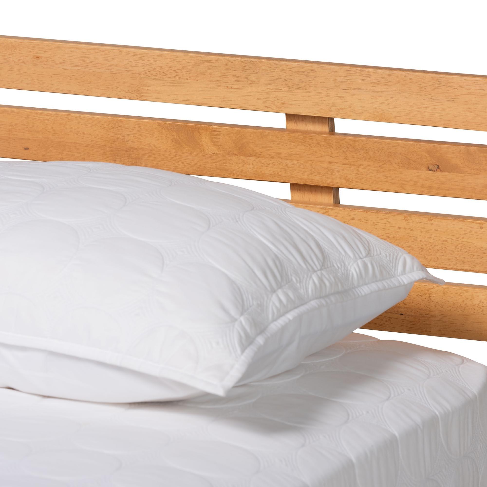 Joaquin Modern Japandi Rustic Finished Wood Platform Bed