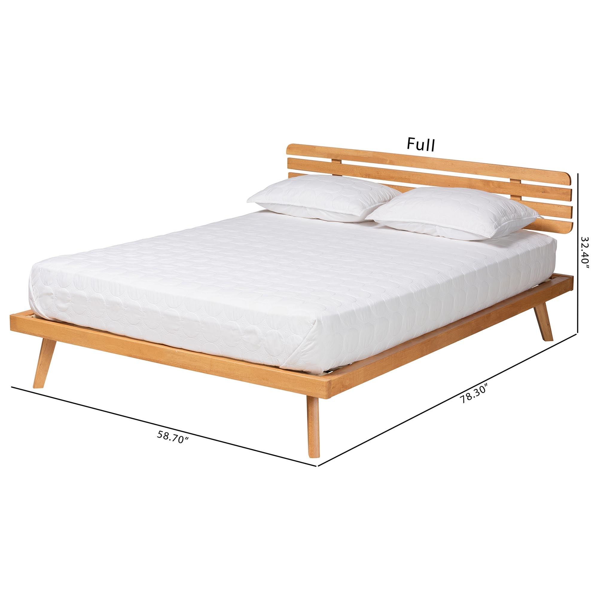Joaquin Modern Japandi Rustic Finished Wood Platform Bed