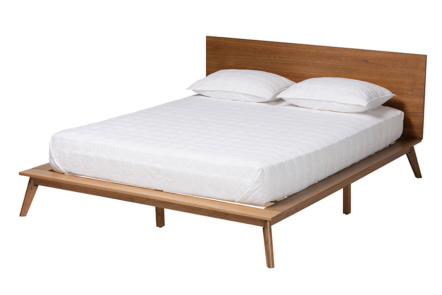 Wheatley Mid-Century Modern Finished Wood Platform Bed