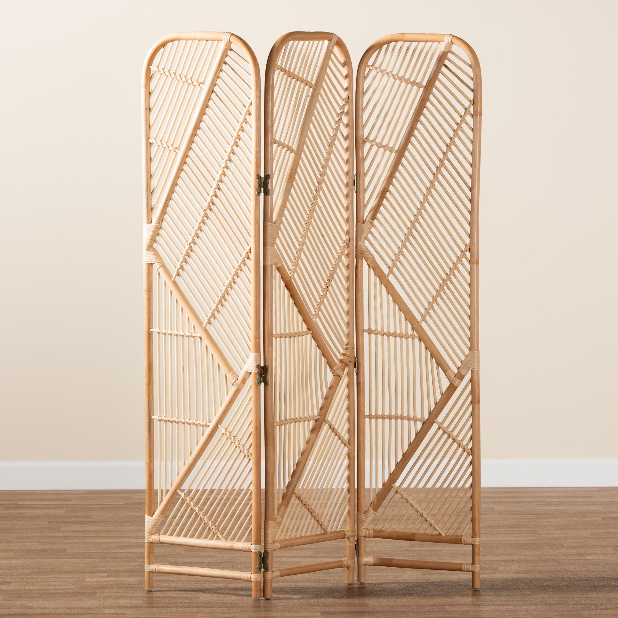 Bali & Pari Firenze Modern Bohemian Rattan Room Divider