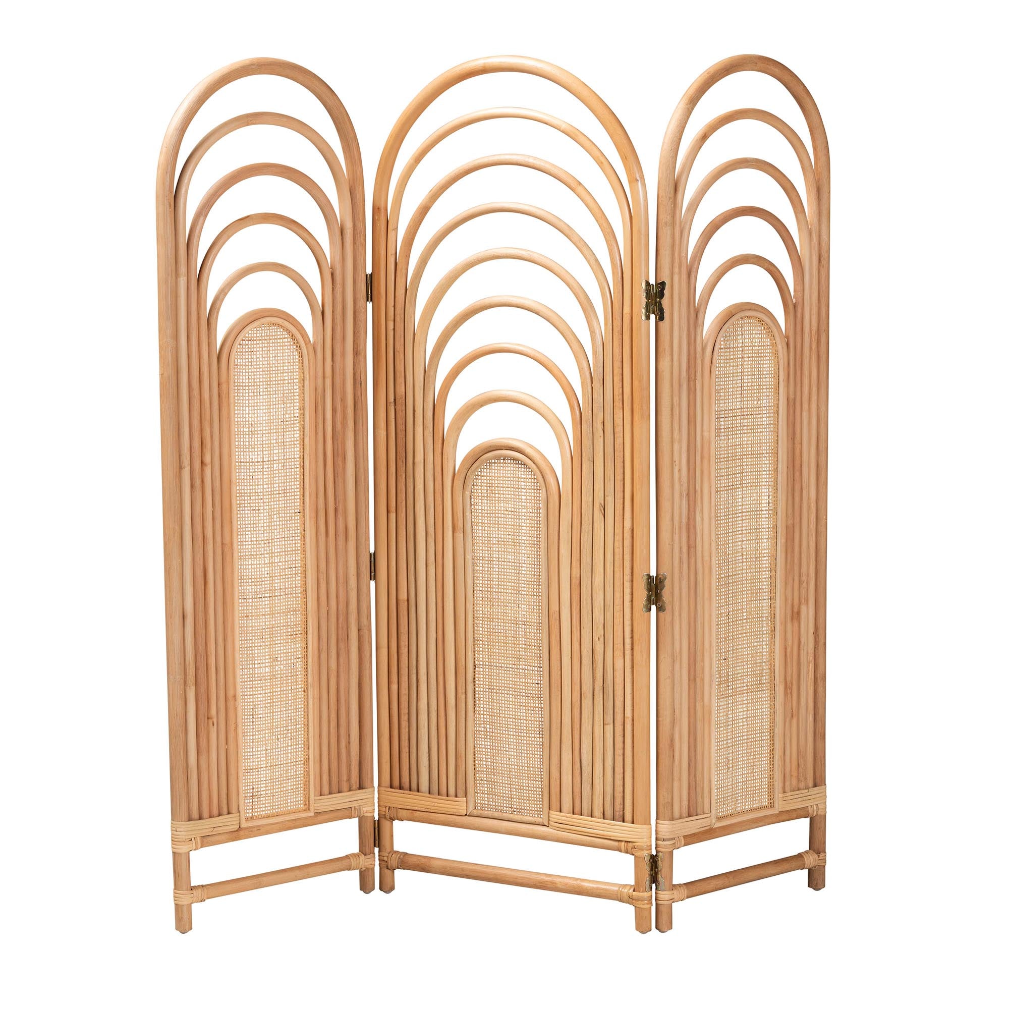 bali & pari a Modern Bohemian Rattan Room Divider