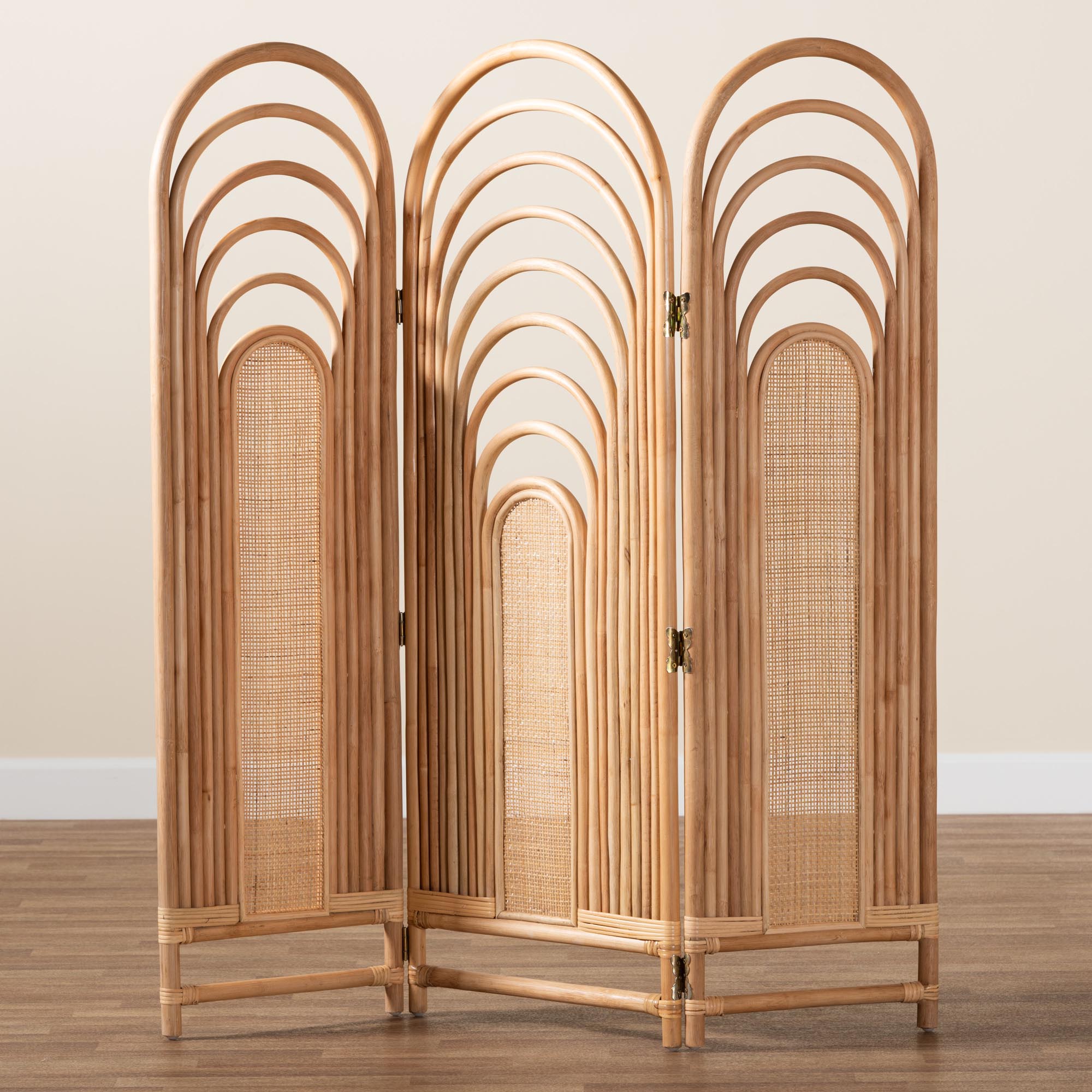 bali & pari a Modern Bohemian Rattan Room Divider