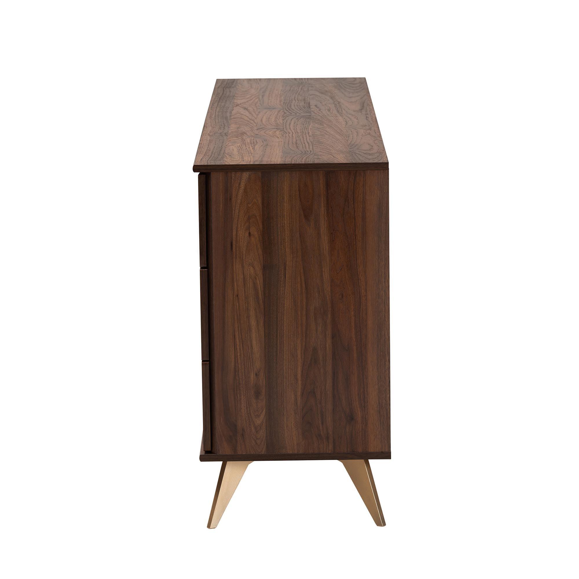Graceland Mid-Century Modern Transitional Finished Wood 6-Drawer Dresser