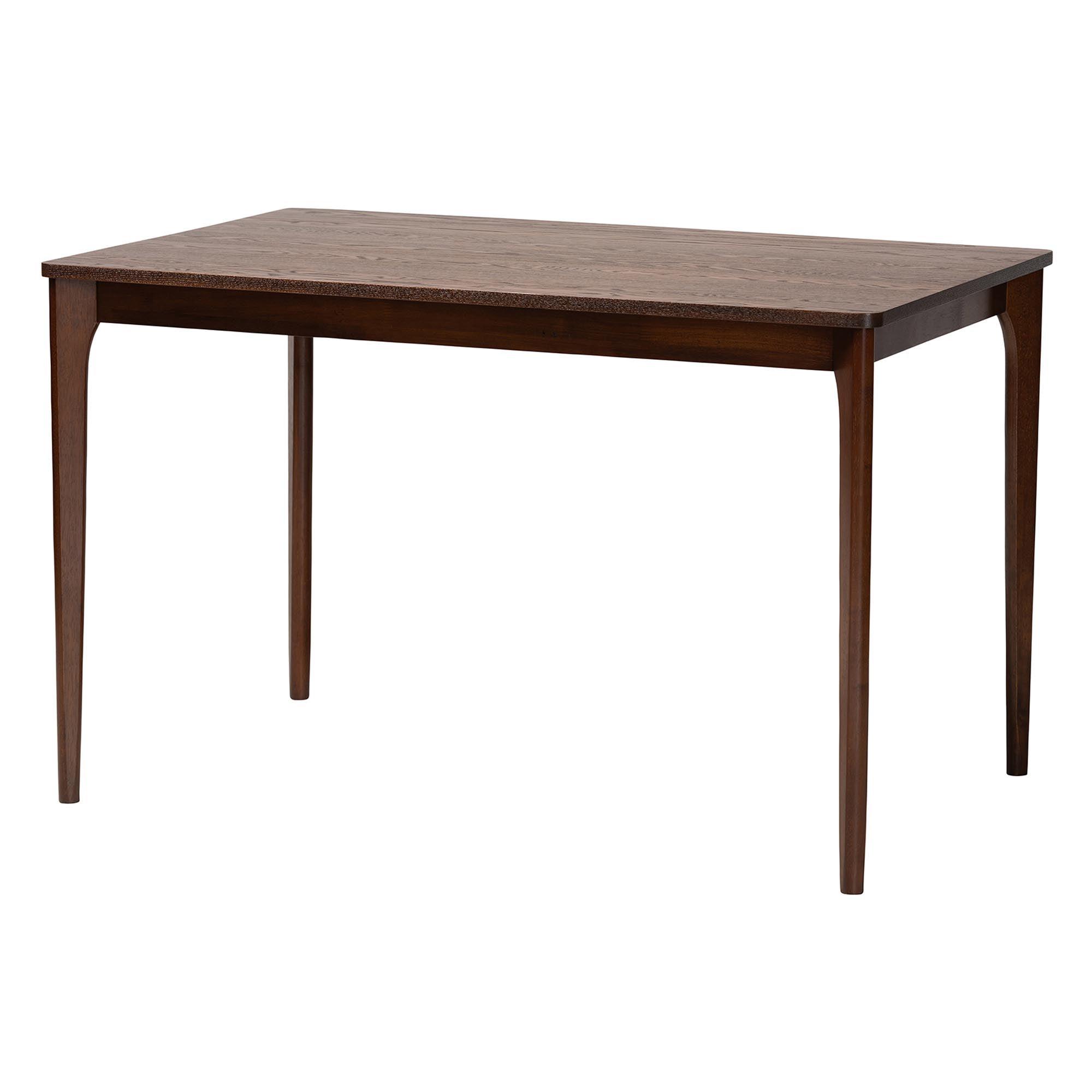 Tarana Mid-Century Modern Fabric and Finished Wood 5-Piece Dining Set