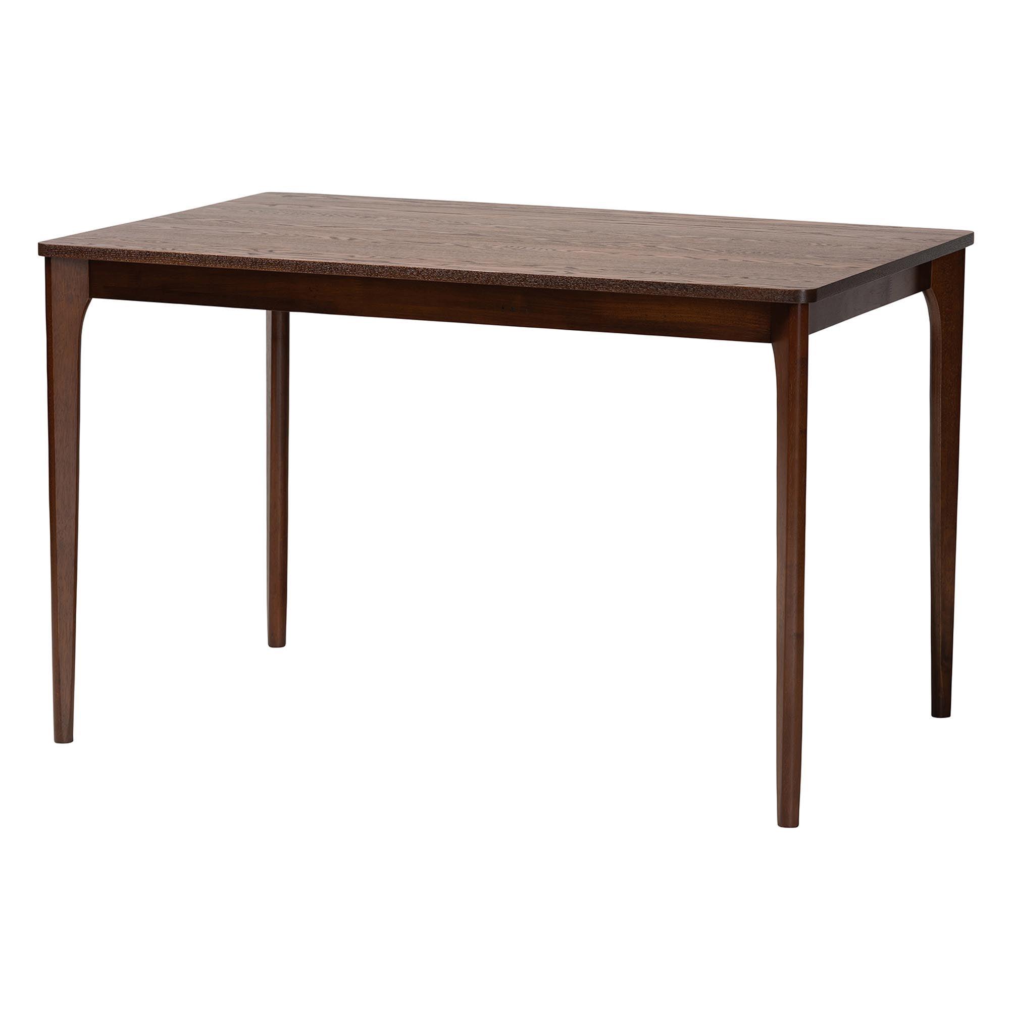 Dannell Mid-Century Modern Fabric and Finished Wood 5-Piece Dining Set