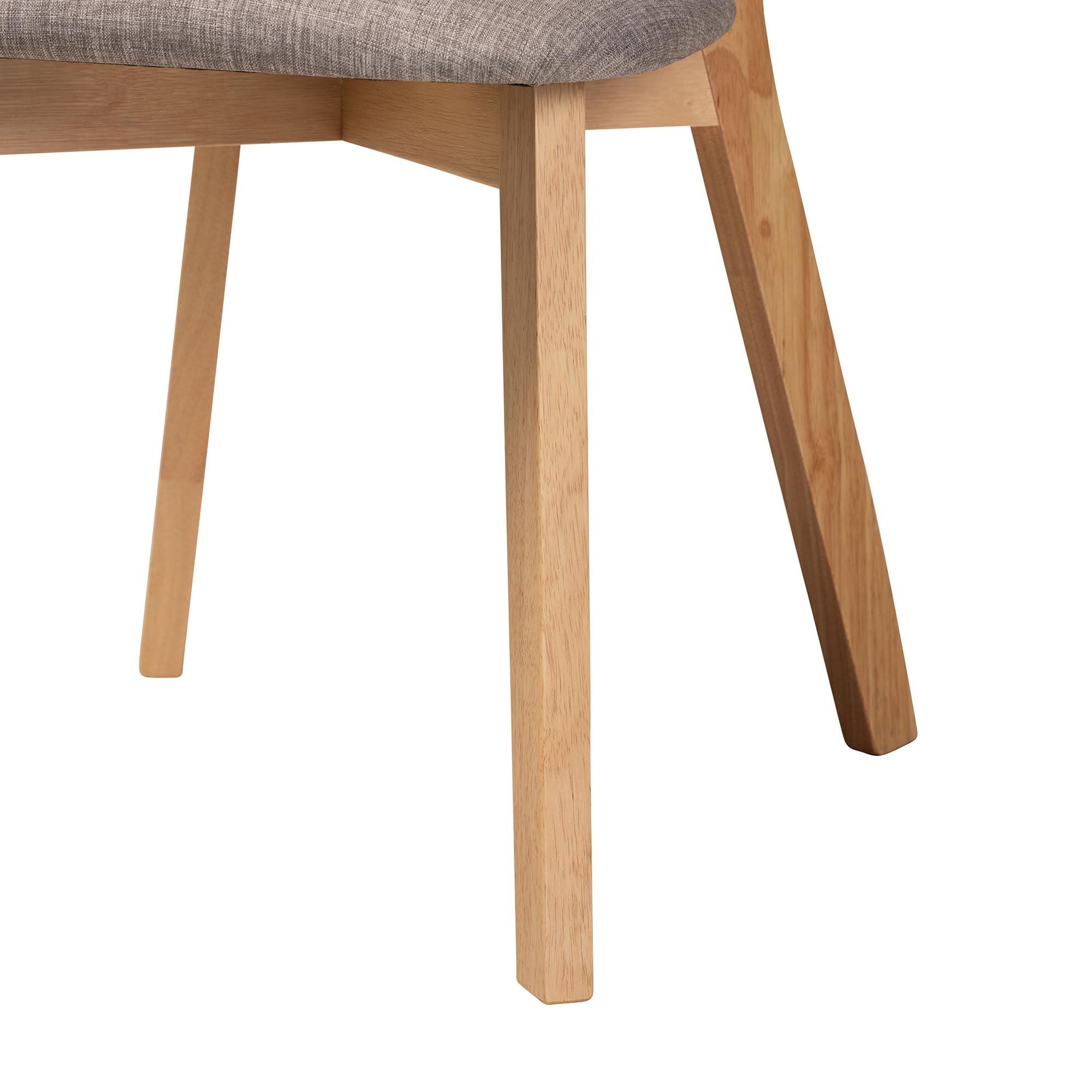 Dannell Mid-Century Modern Fabric and Finished Wood 5-Piece Dining Set
