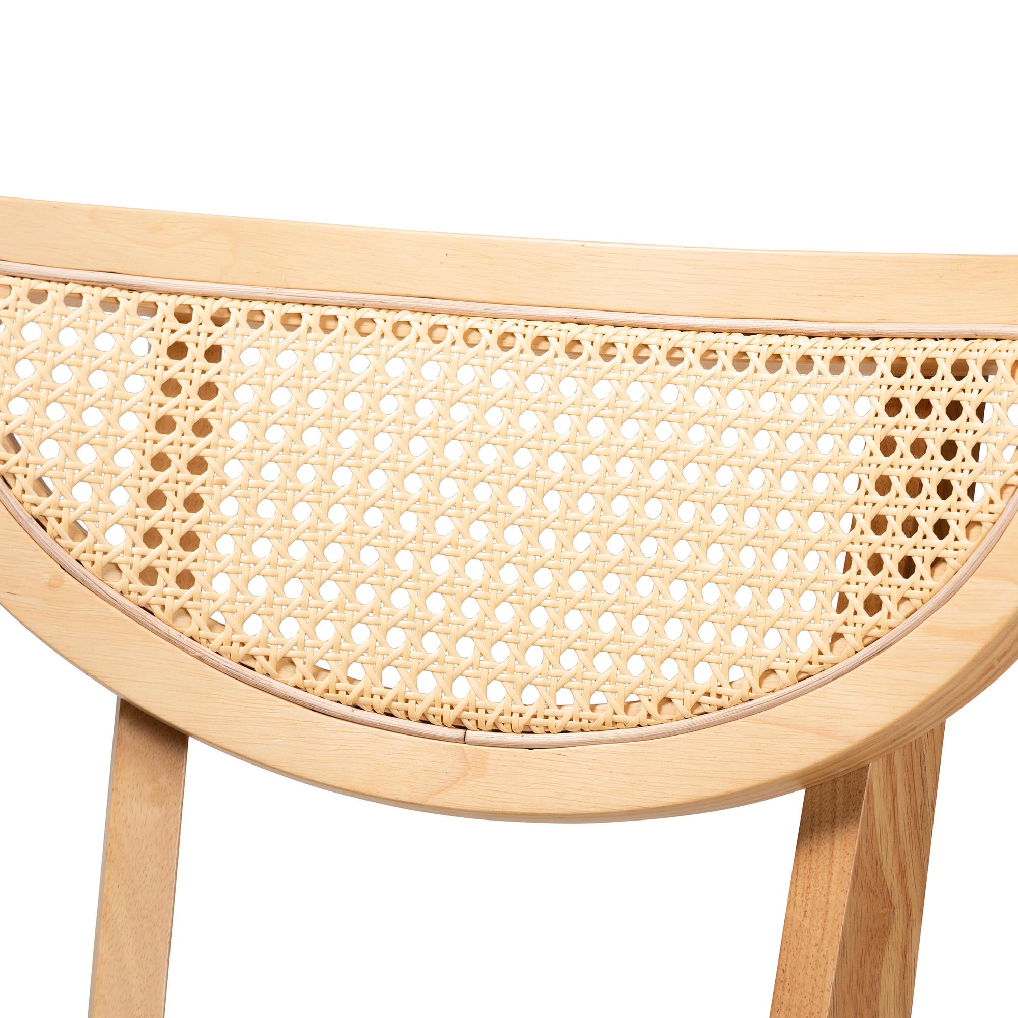 Dannell Mid-Century Modern Fabric and Finished Wood 2-Piece Dining Chair Set