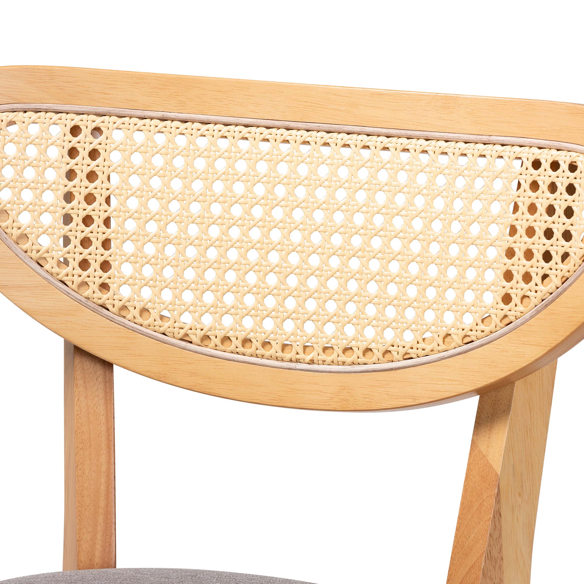 Dannell Mid-Century Modern Fabric and Finished Wood 2-Piece Counter Stool Set