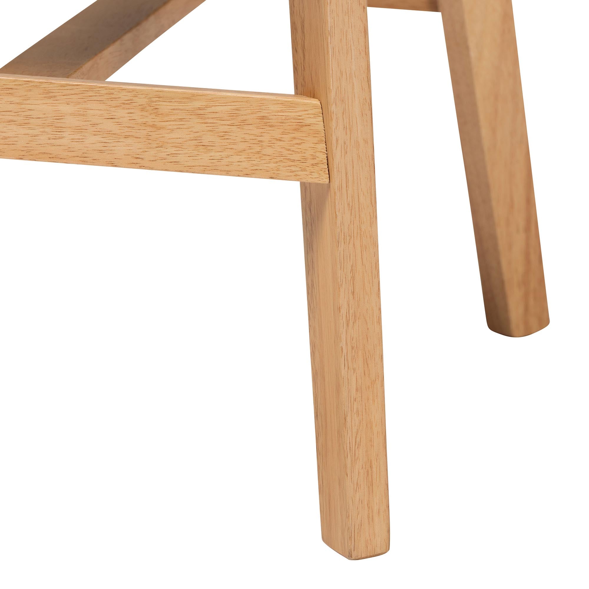 Dannell Mid-Century Modern Fabric and Finished Wood 2-Piece Counter Stool Set