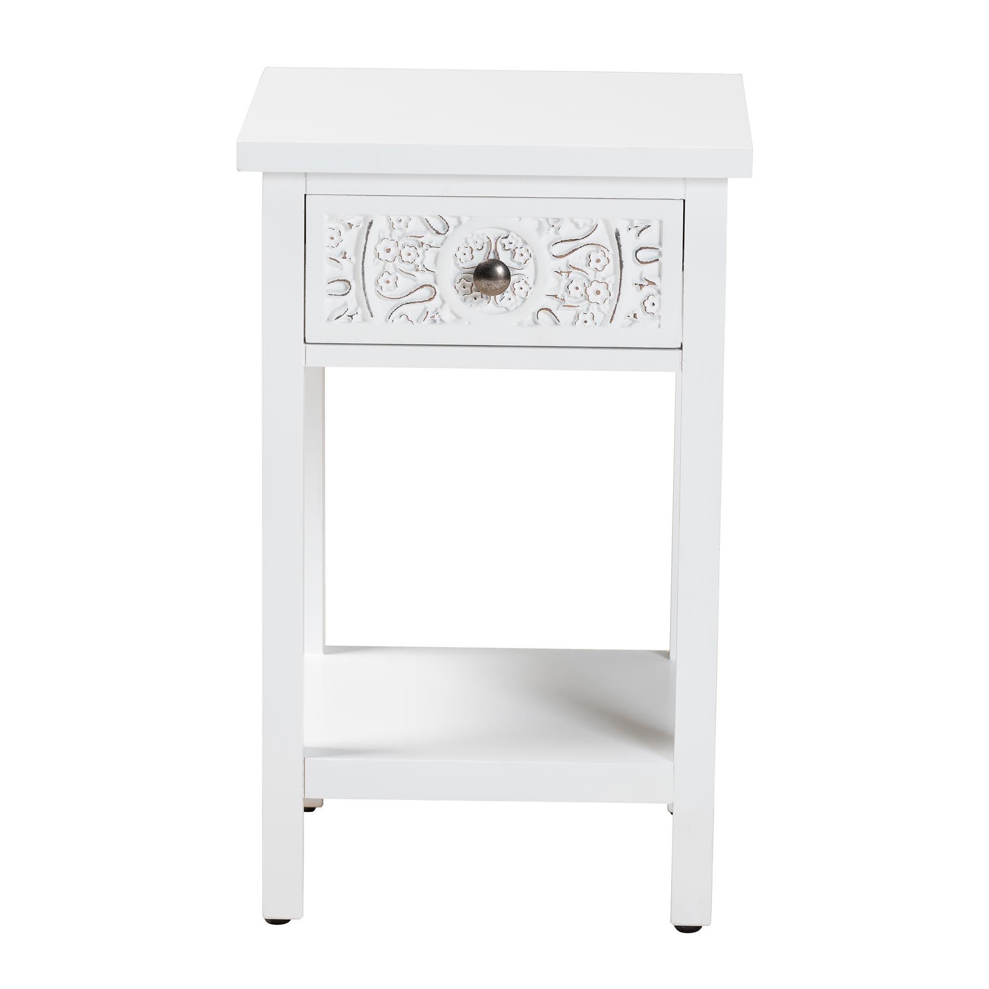 Yelena Classic and Traditional Finished Wood 1-Drawer End Table