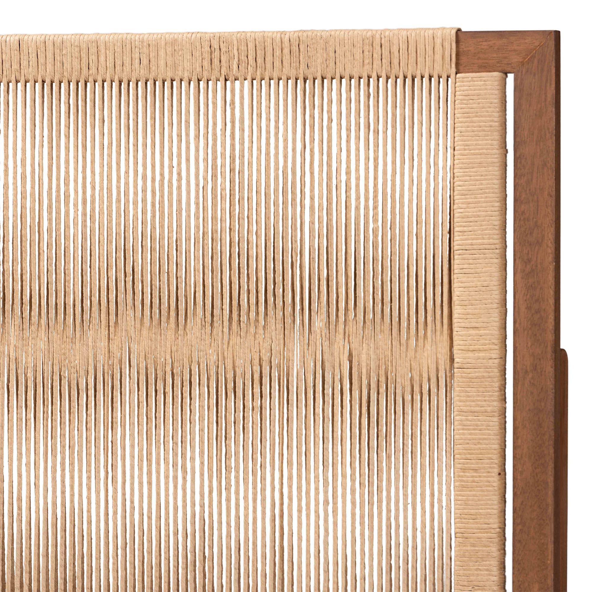 bali & pari Holitz Modern Bohemian Finished Bayur Wood Headboard