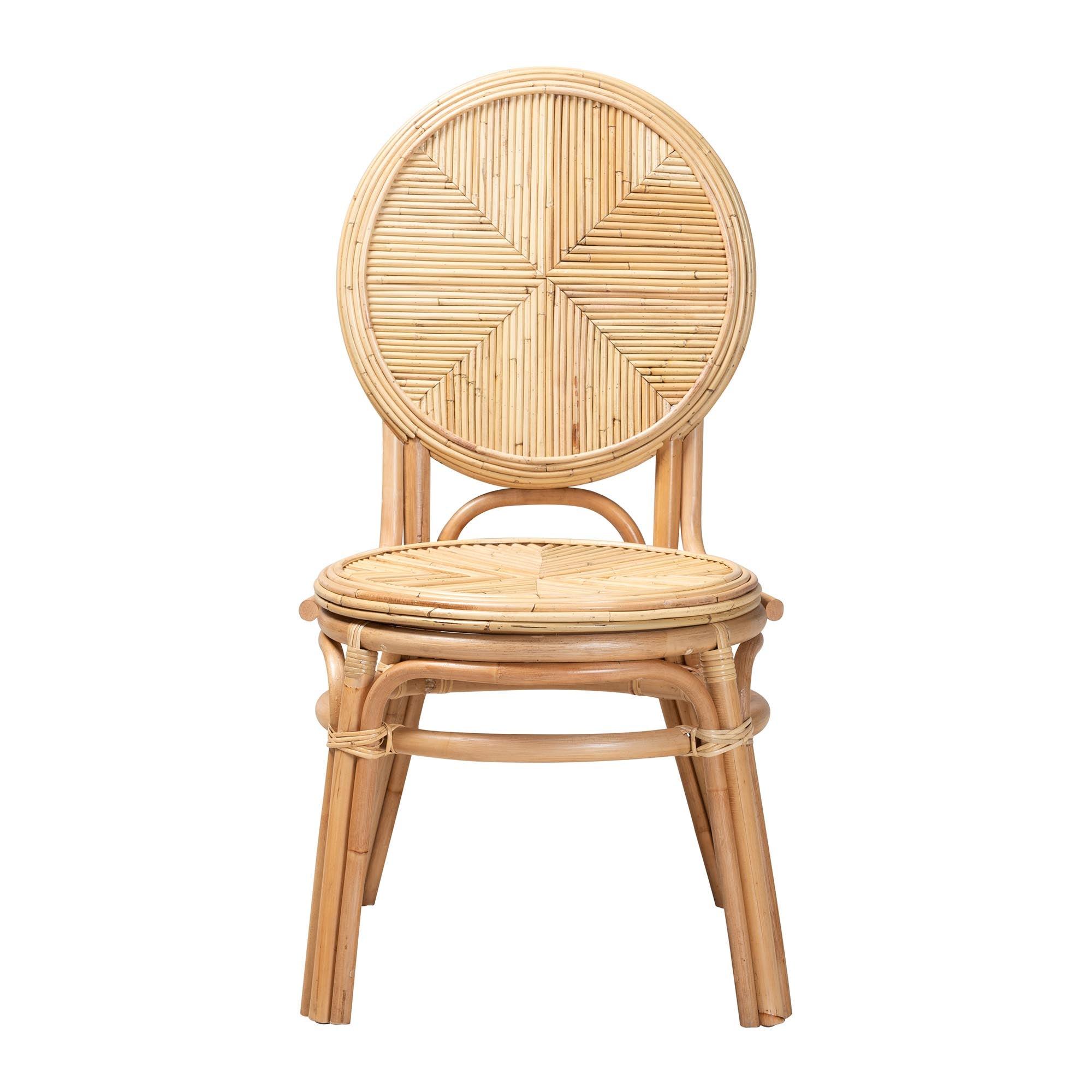 bali & pari Carita Modern Bohemian Rattan Dining Chair