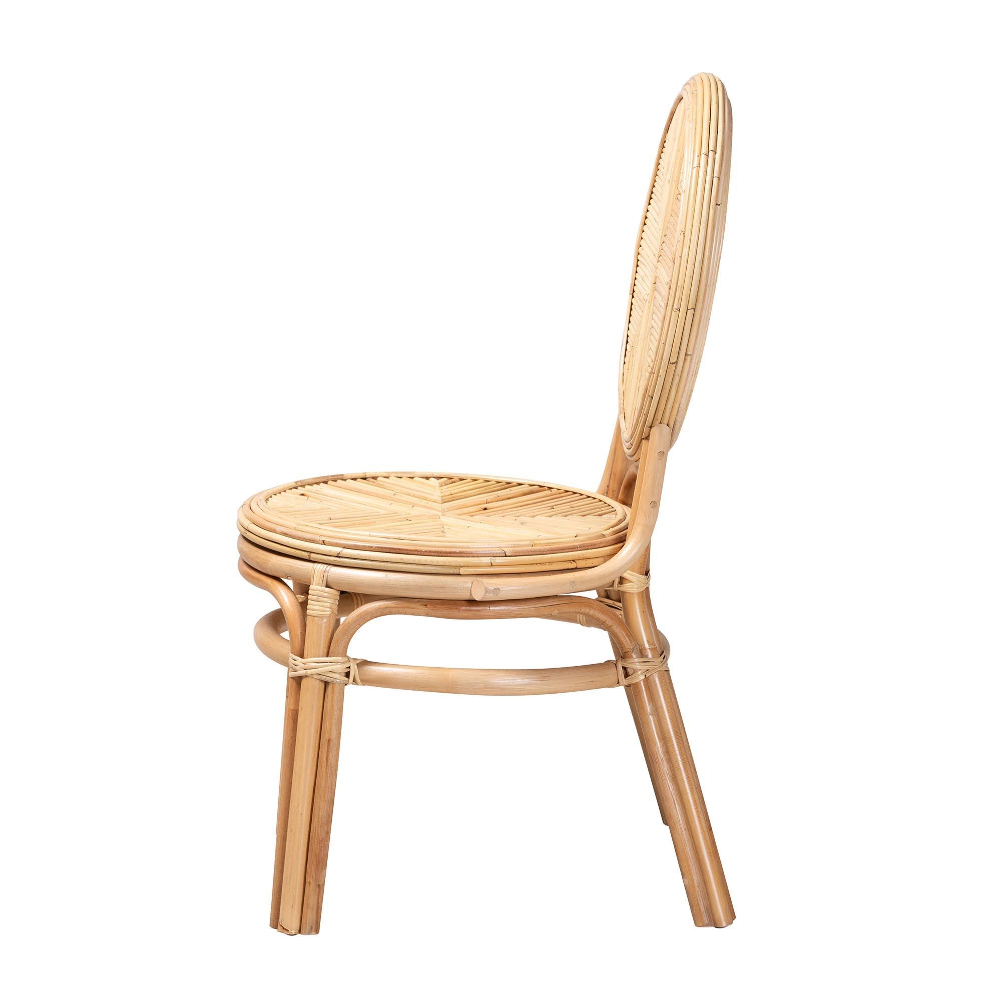 bali & pari Carita Modern Bohemian Rattan Dining Chair