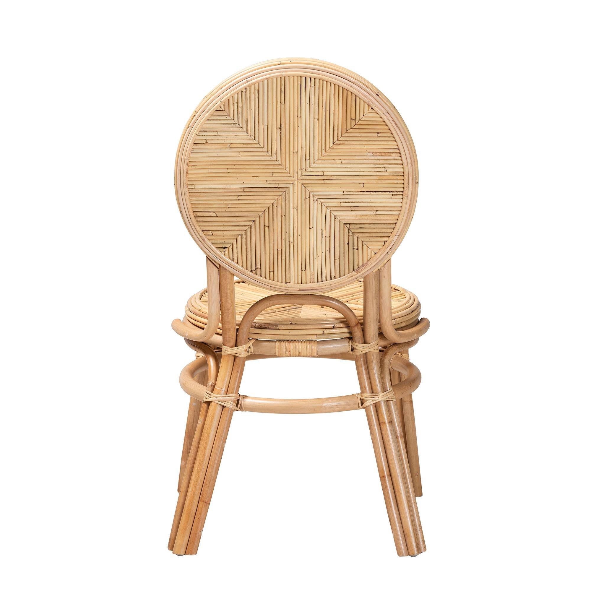 bali & pari Carita Modern Bohemian Rattan Dining Chair