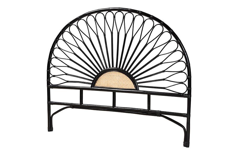 bali & pari Perenna Modern Bohemian Two-Tone and Rattan Standalone Headboard