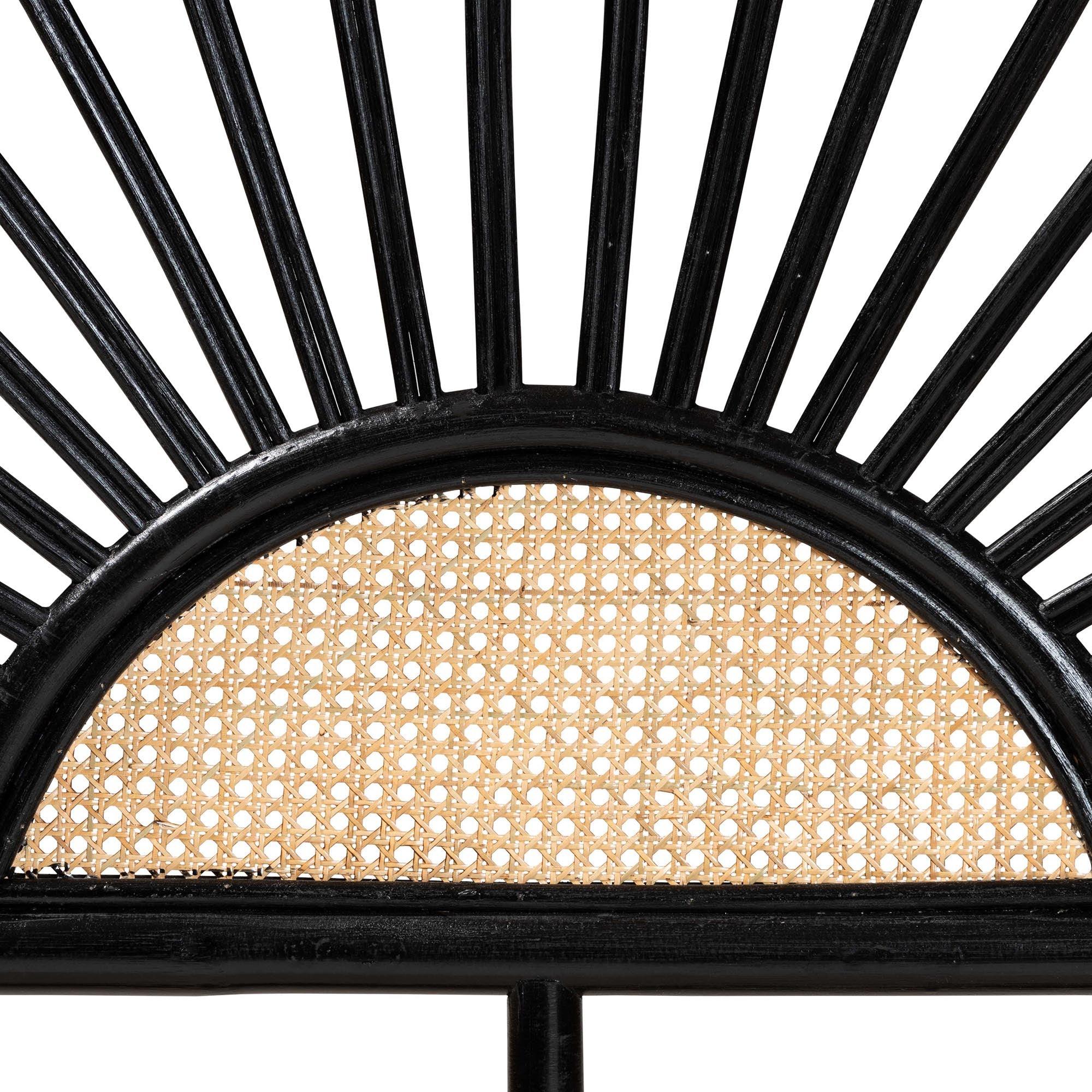 bali & pari Perenna Modern Bohemian Two-Tone and Rattan Standalone Headboard