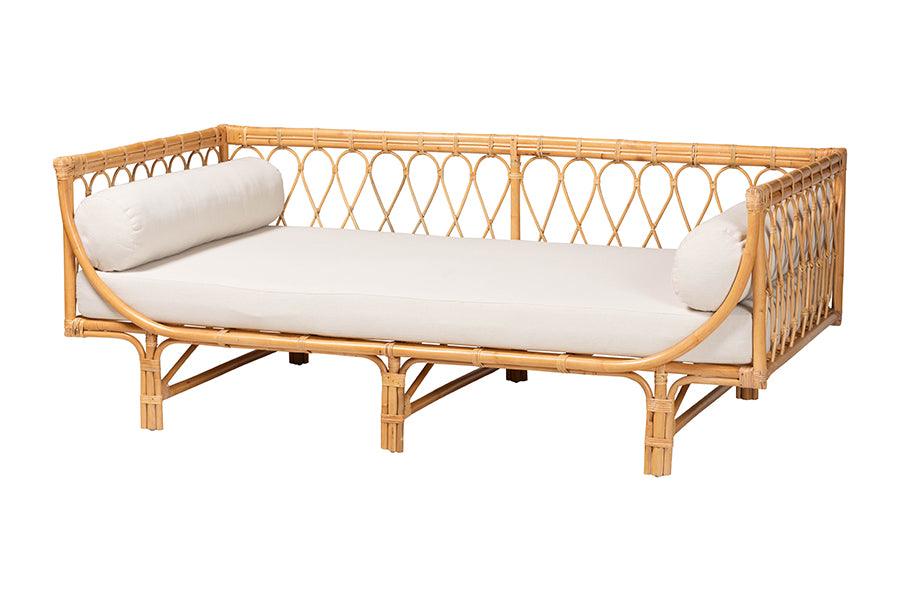 bali & pari Davida Modern Bohemian Rattan Daybed