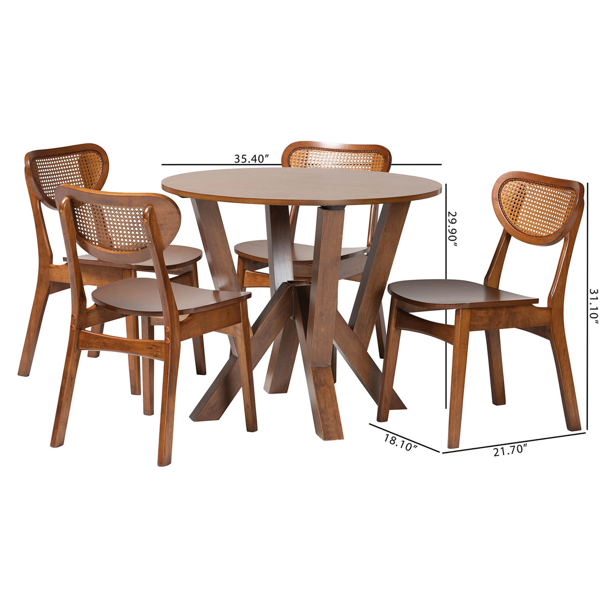 Crystal 5-Piece Dining Set