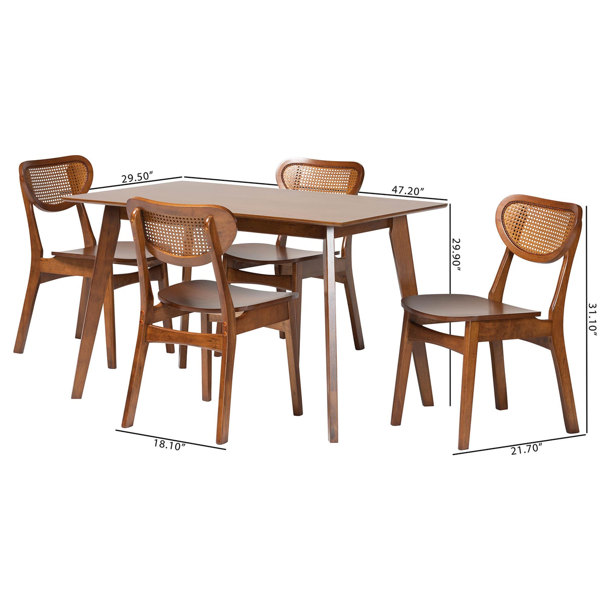 Kristy 5-Piece Dining Set