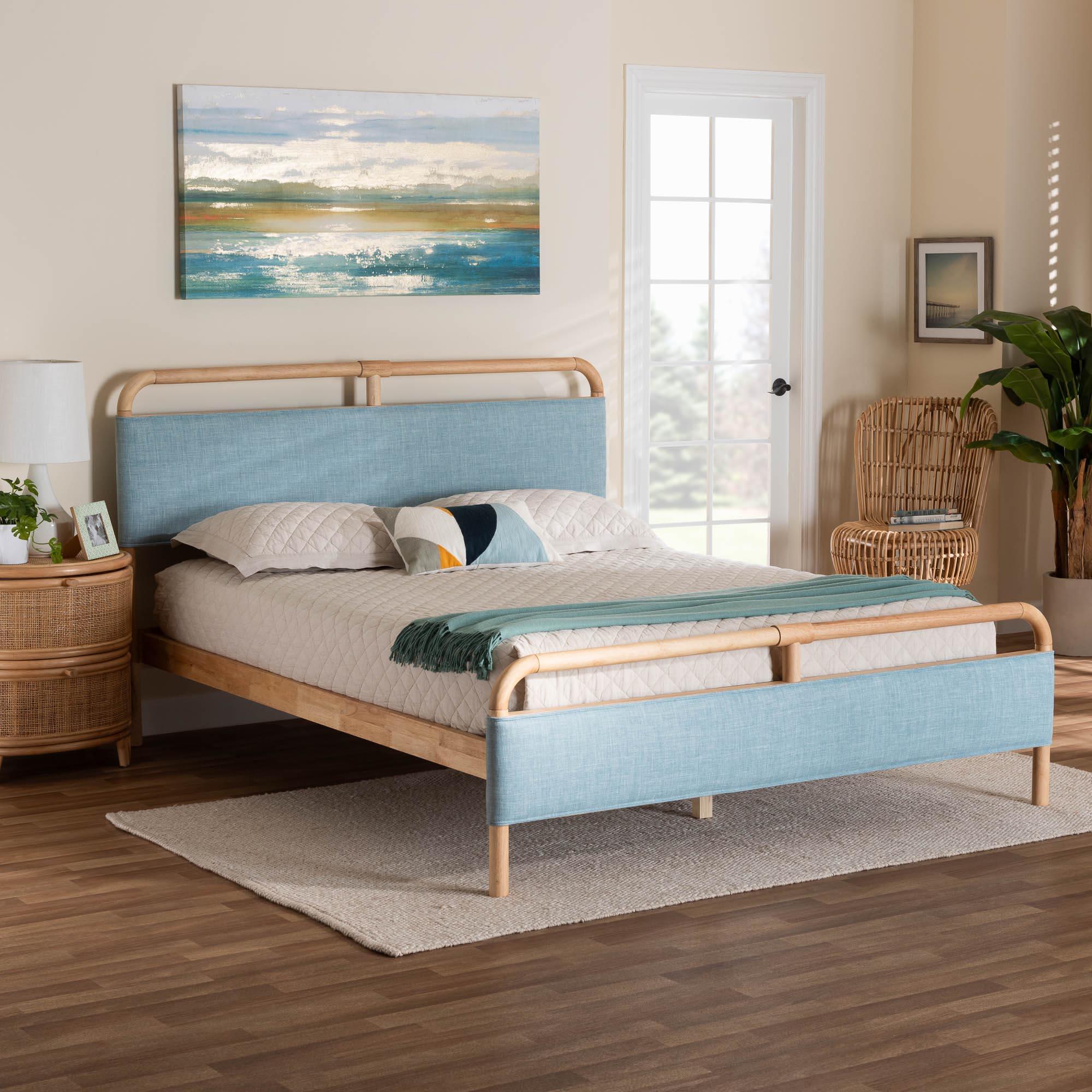 Mateo Modern and Contemporary Baby Fabric and Wood Platform Bed