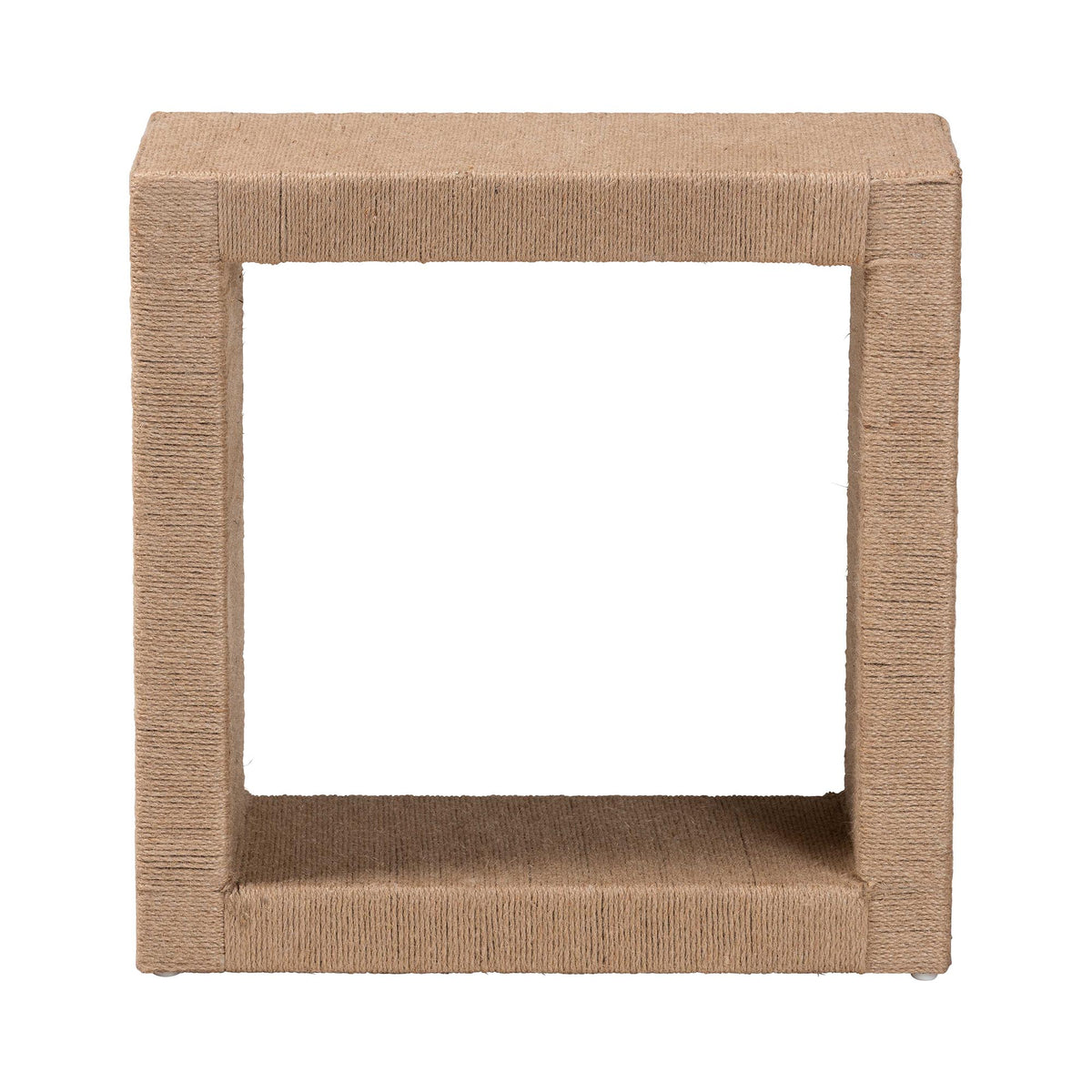 Bali & Pari Adonica Modern Bohemian Jute and Wood End Table