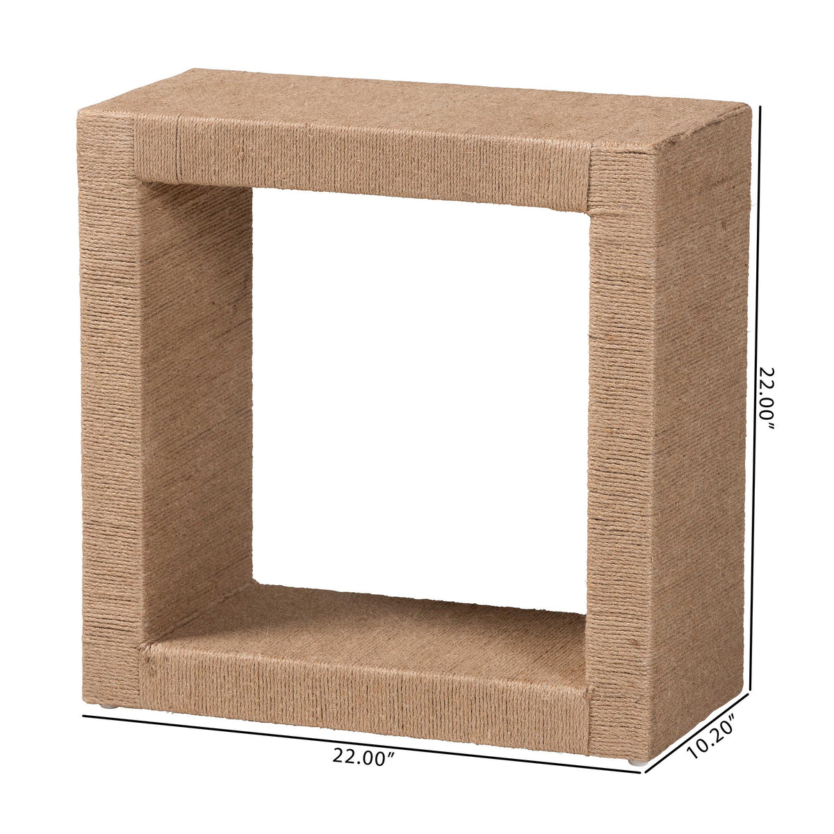 Bali & Pari Adonica Modern Bohemian Jute and Wood End Table