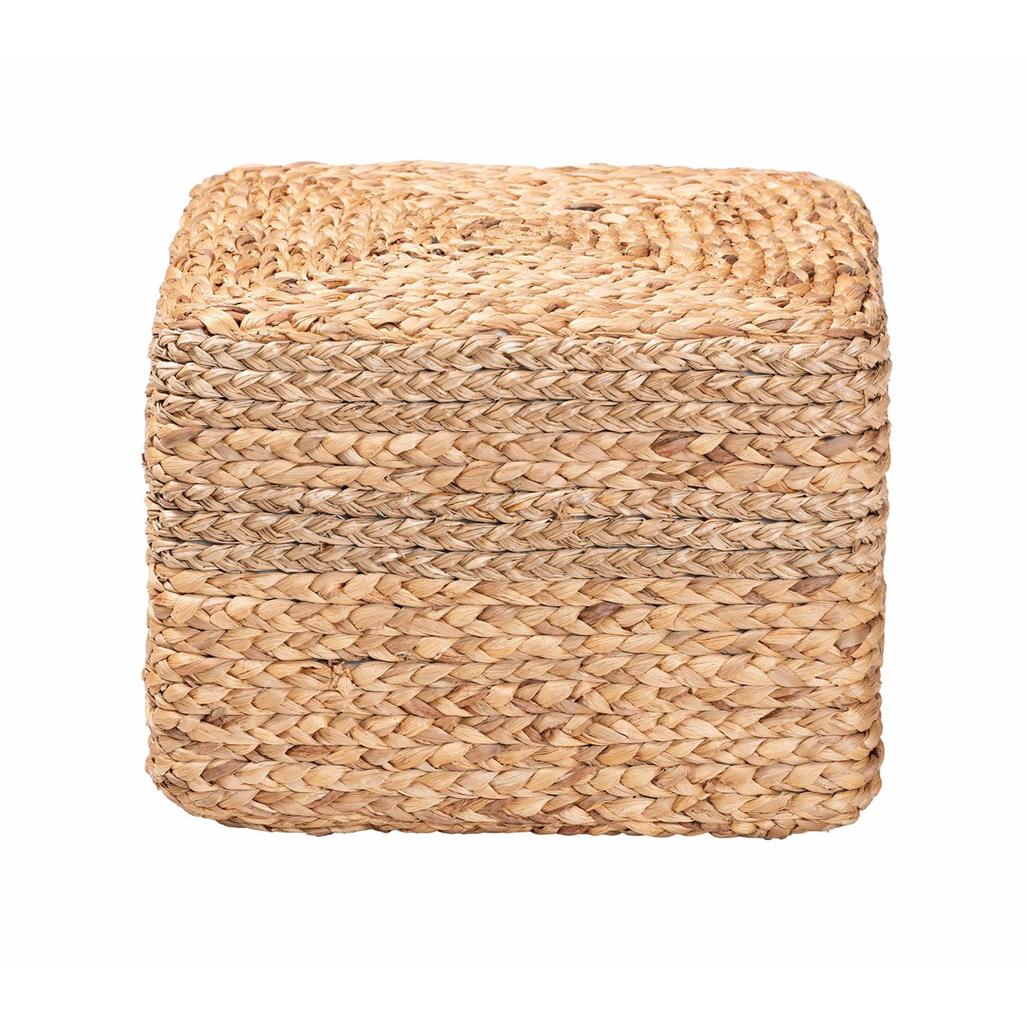 bali & pari Marella Modern Bohemian Seagrass Accent Footstool